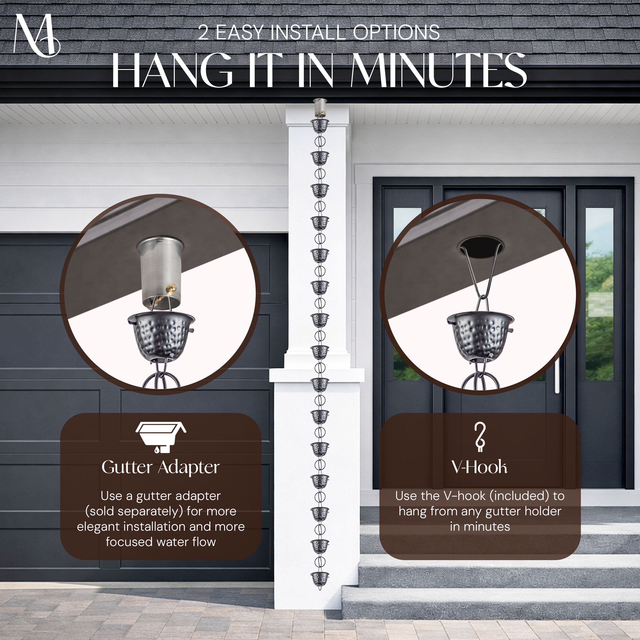 Monarch Rain Chains 50584 Rain-Chains - View #5
