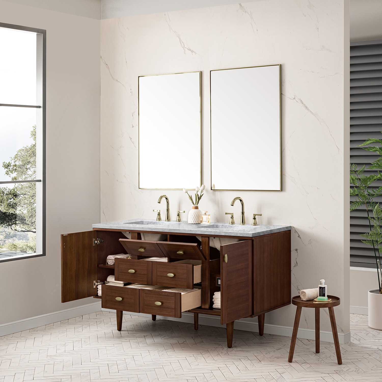 James Martin Vanities 670-V60D-WLT-3CAR Bath-Vanity-Combo - View #7