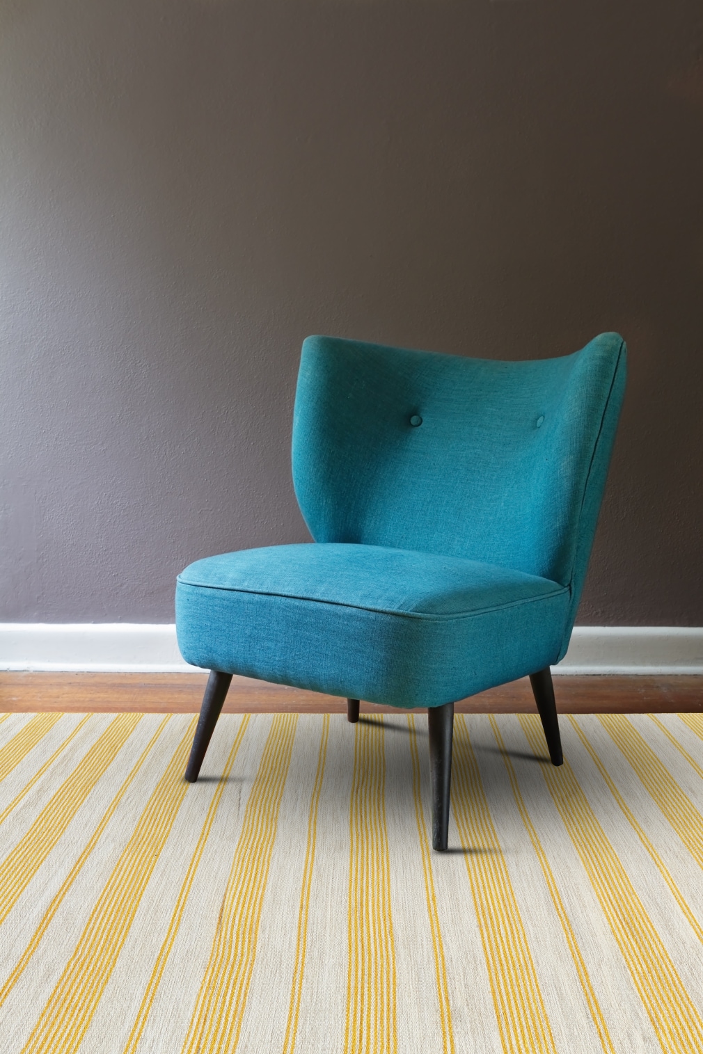 Room Envy 722R0560GLD000G99 Granberg 8 x 11 (ft) Loomed Polyester Sun Yellow/Ivory Rectangular Indoor Stripe Coastal Area rug