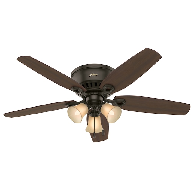 Hunter Builder Plus 52 In New Bronze, Lumens Ceiling Fans With Lights
