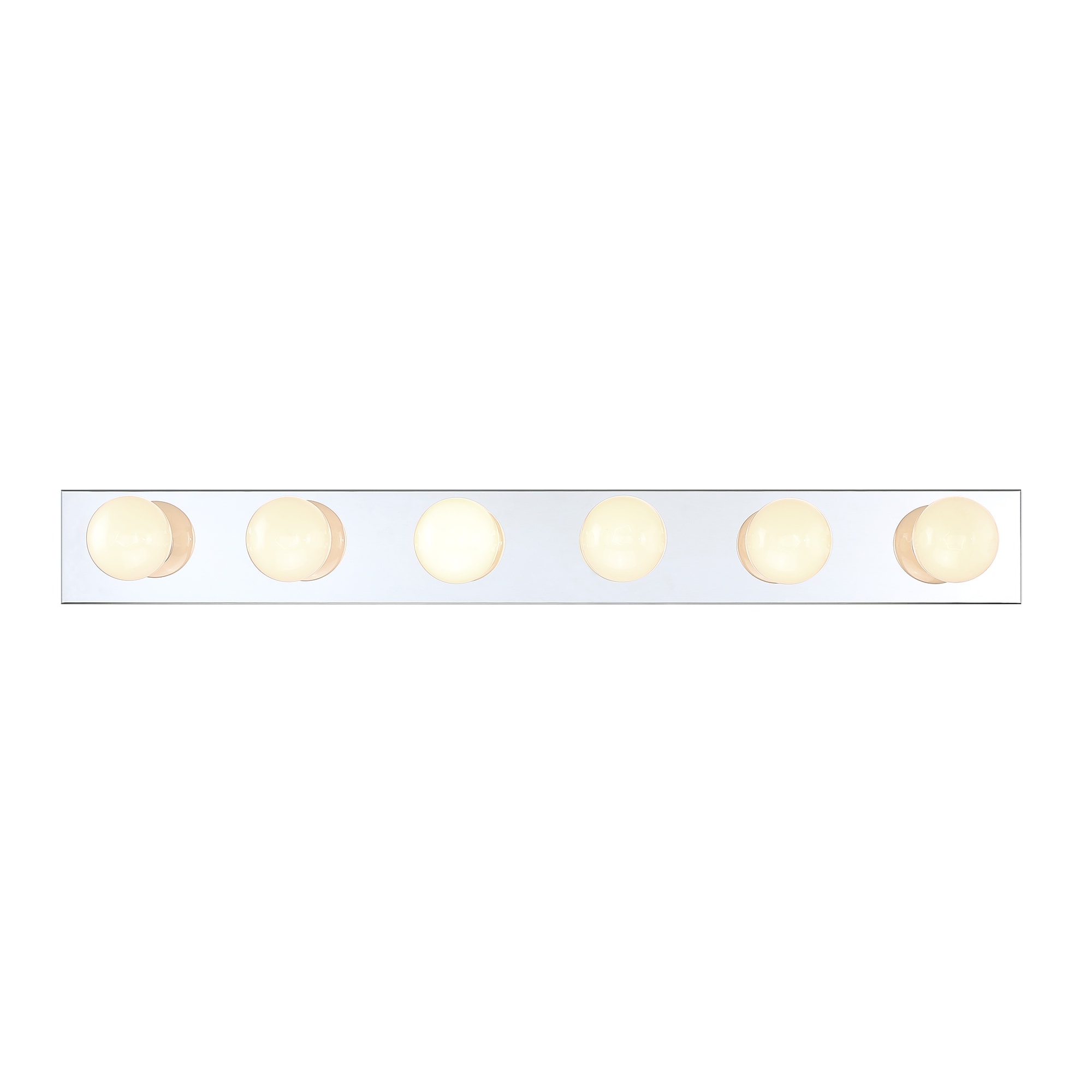 Project Source FS41056 Gary 35.95-in 6 -Light Polished Chrome Traditional Vanity light bar