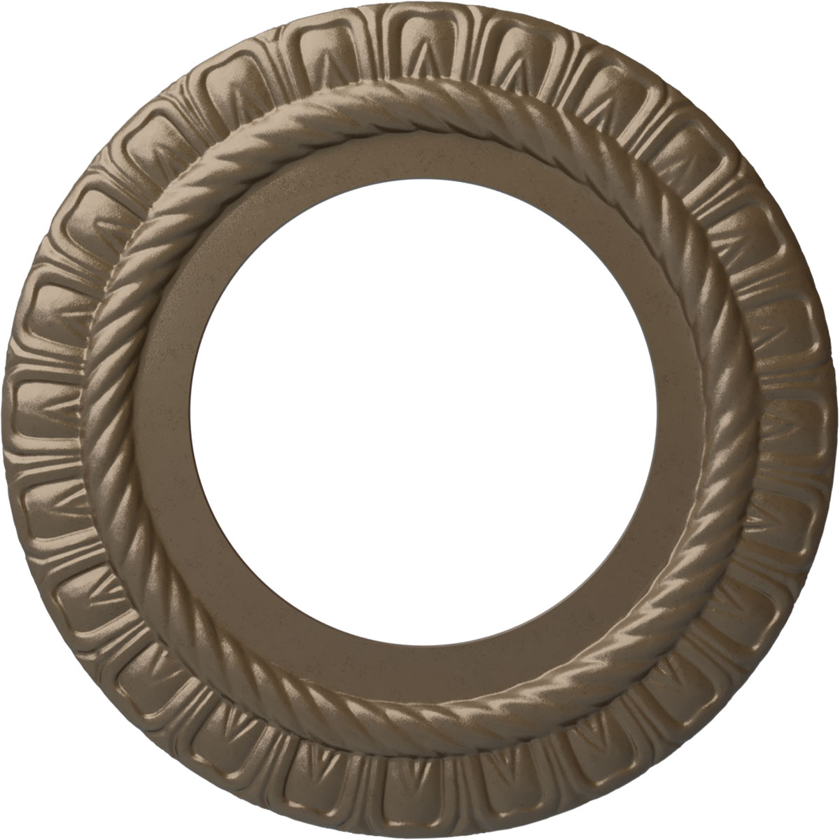Ekena Millwork CM10CLWSS Claremont 10.625-in W x 10.625-in L Painted Warm Silver Polyurethane Whole Ceiling Medallion