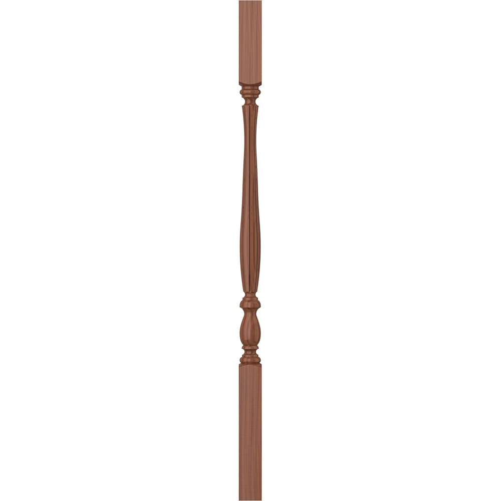 L.J. Smith Stair Systems LJF-2905-C 38 38-in x 1.75-in Unfinished Cherry Square Top Stair Baluster