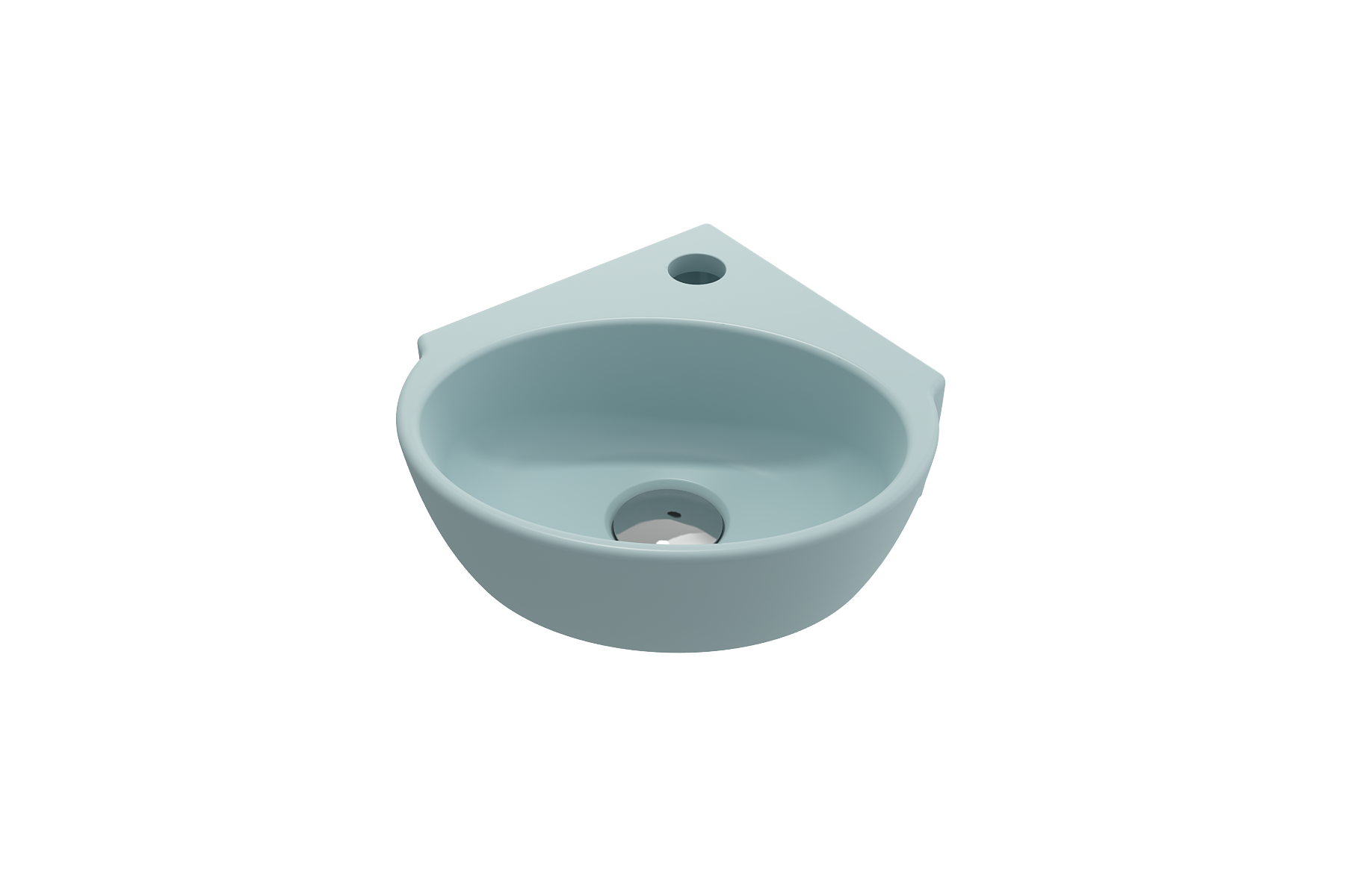 BOCCHI 1392-029-0126 Fire Clay 11.75-in Wall-mount Irregular Modern Matte Ice Blue Bathroom Sink