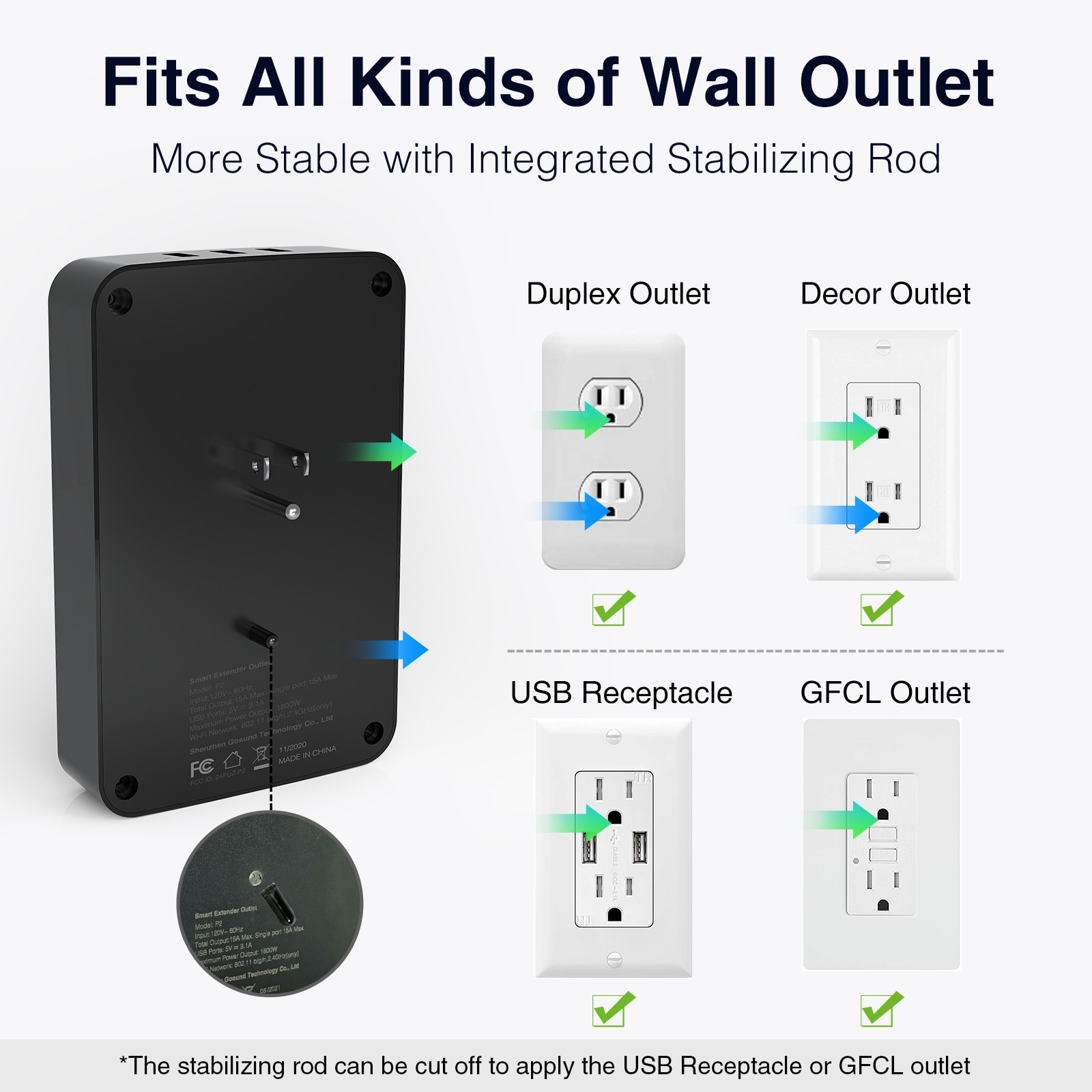 Gosund P2-BLK Electrical-Power-Strips - View #4