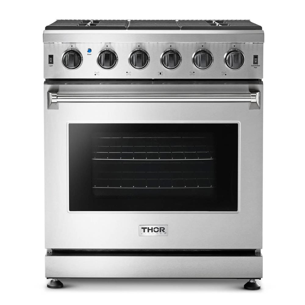 Thor Kitchen 30 Gas Range Stainless Steel Oven 4 Gas Burners,NG Conversion HRG3080U 