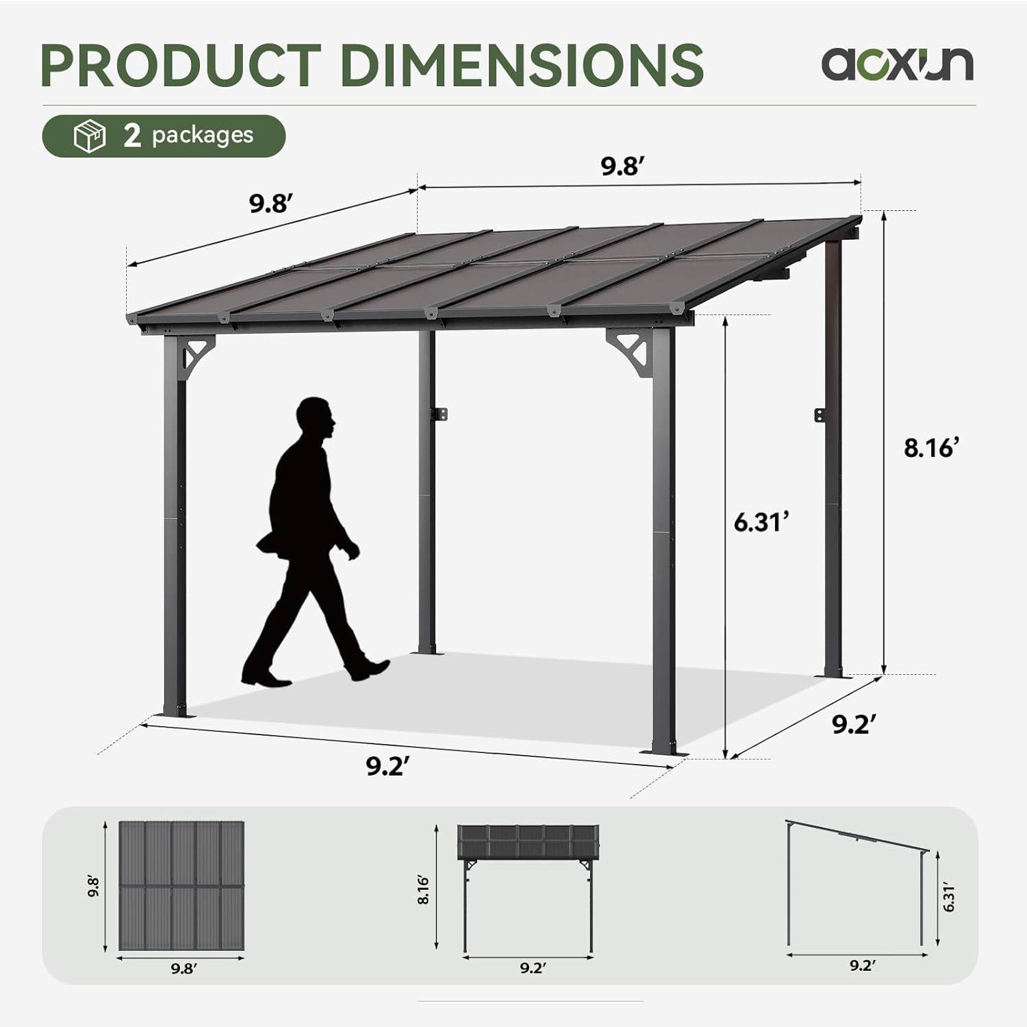 AOXUN SG402BK01AB Pergolas-2 - View #4