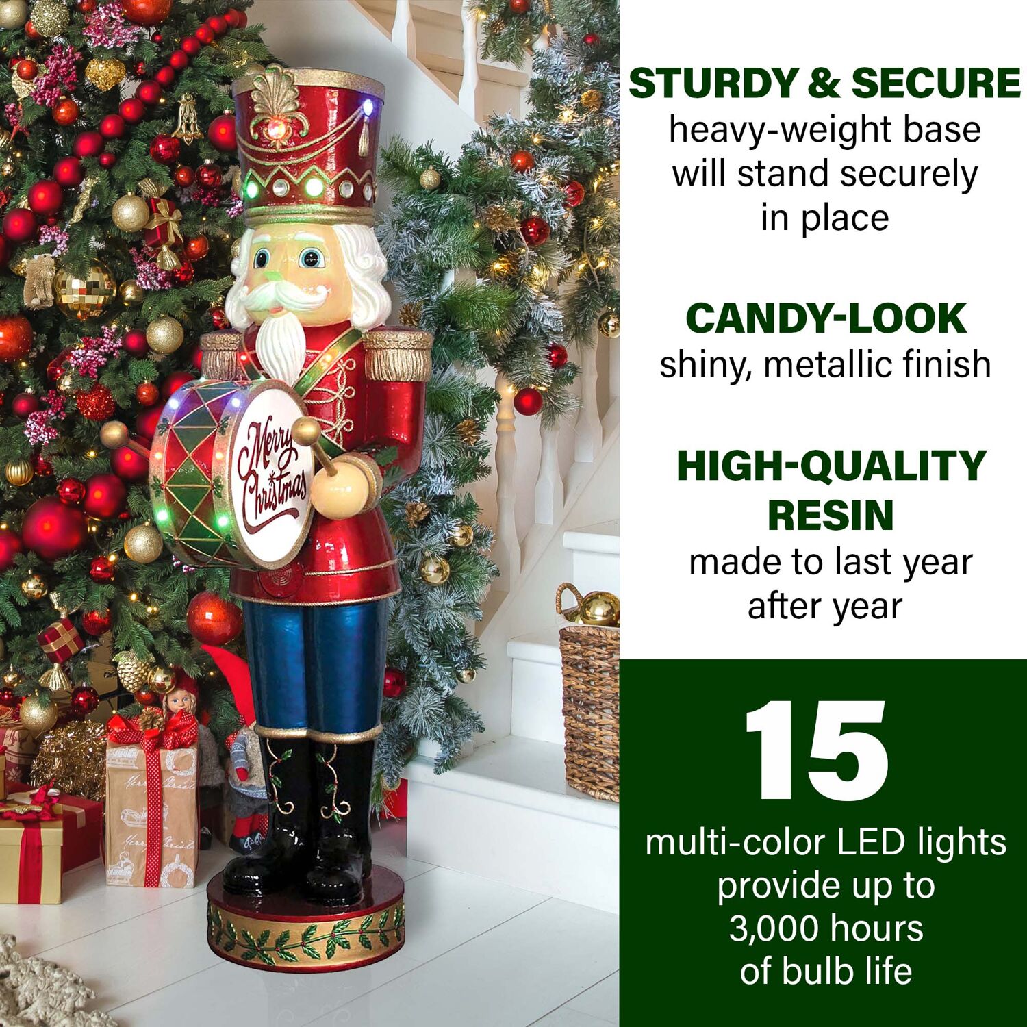 Fraser Hill Farm FFRS060-NC5-RD Table-Christmas-Decorations - View #2