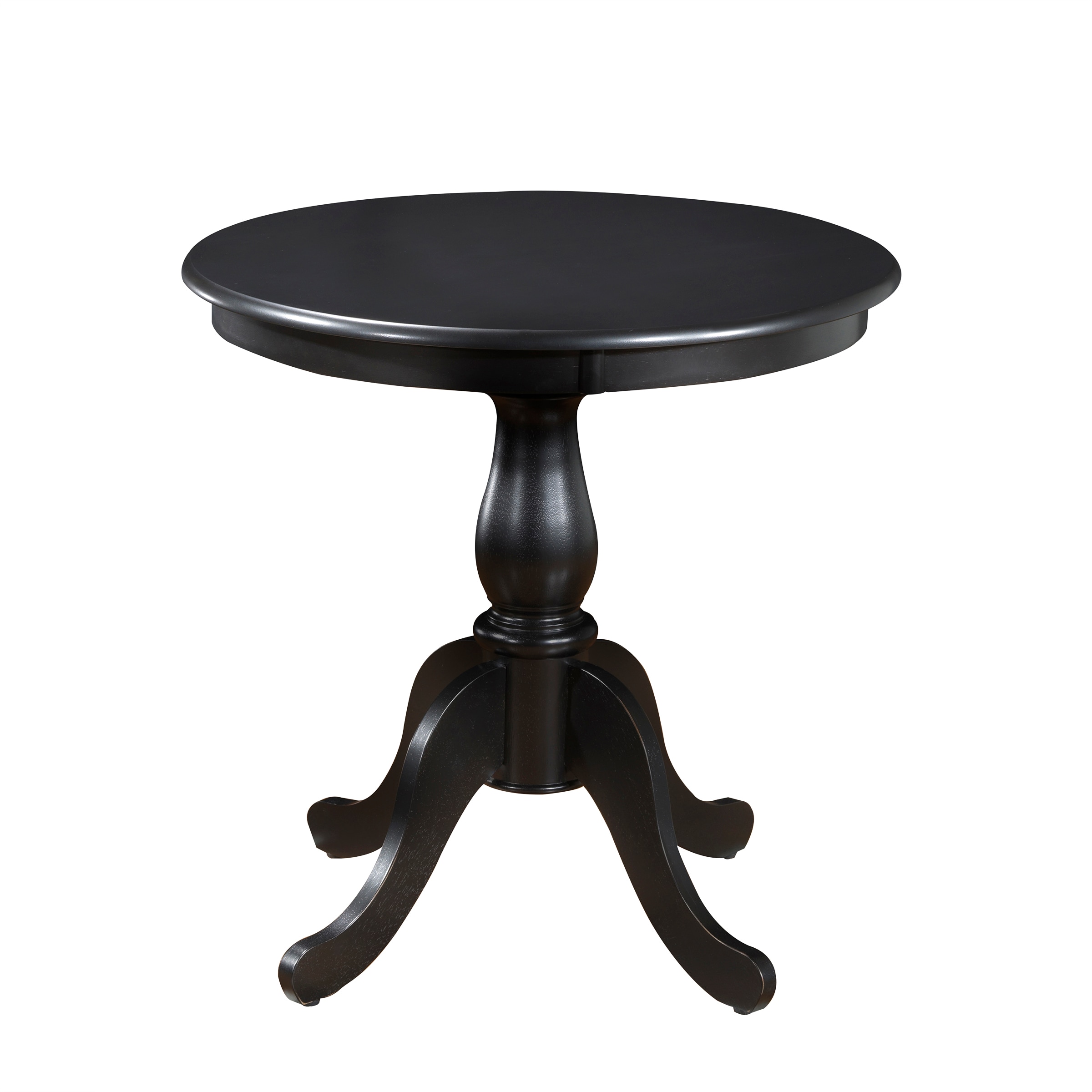 Carolina Cottage Fairview Antique Black Round Traditional Dining Table ...