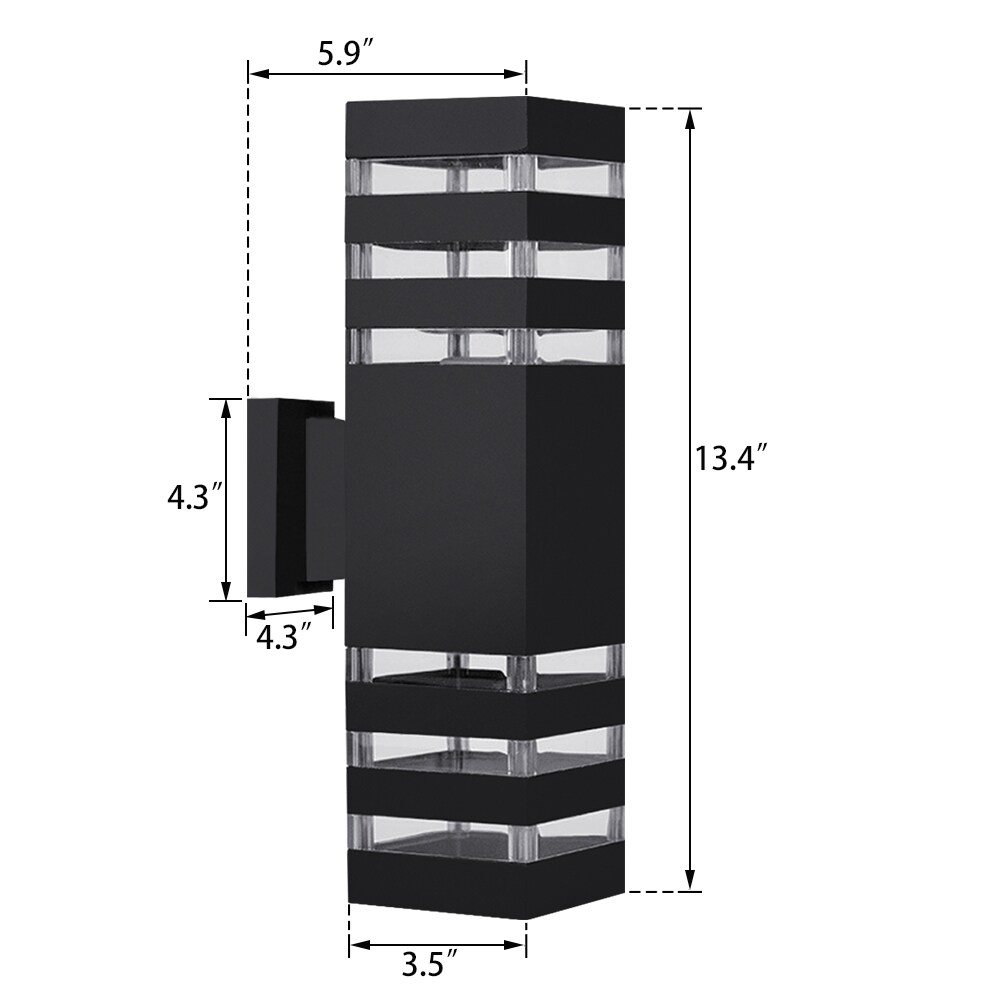 LamQee 06FTL0023BBK Outdoor-Wall-Lighting - View #4