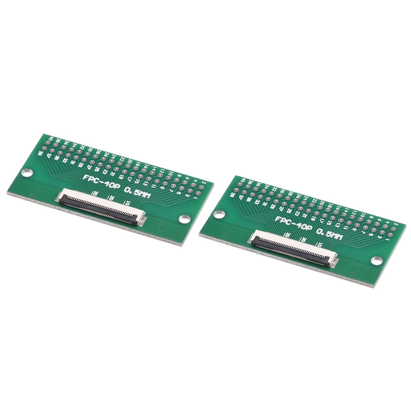 Unique Bargains FPC FFC PCB Converter Board 40P 0.5mm on Socket Side Back 1.0mm to DIP 2.54mm for LCD 3D Printer Camera DVD TV Laptop 2pcs