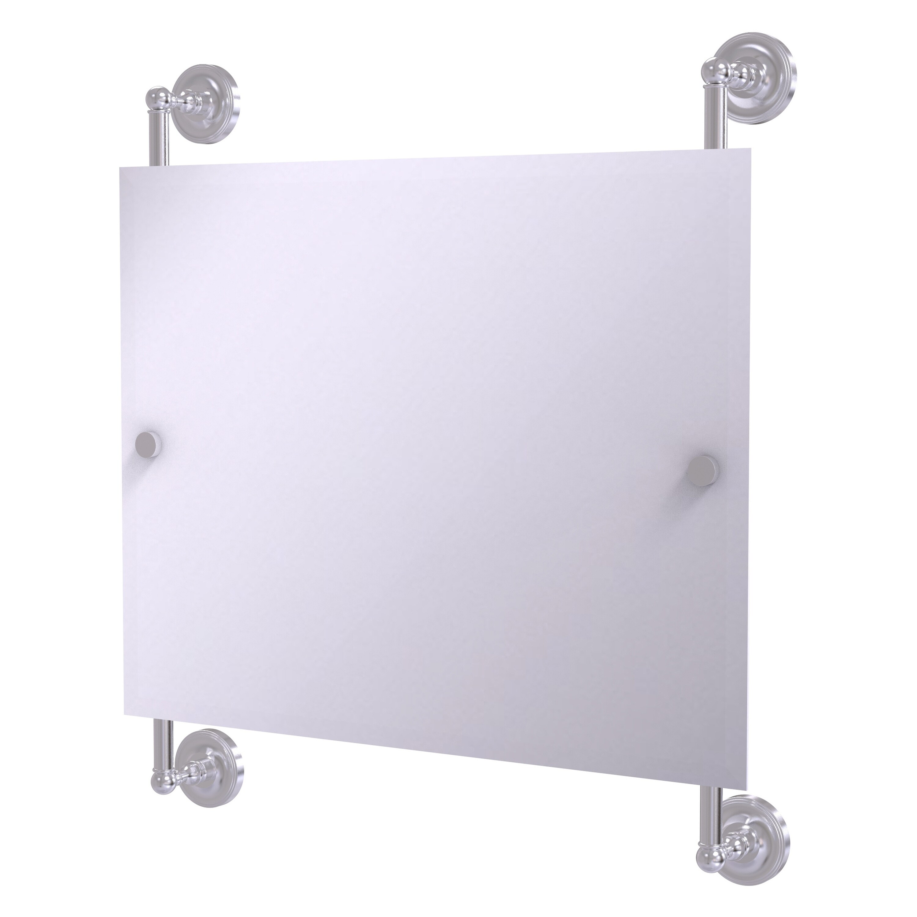 Allied Brass PR-27-93-SCH Prestige Regal 26-Inches x 29-Inches Beveled Frameless Rectangle Bathroom Vanity Mirror ( Satin Chrome )