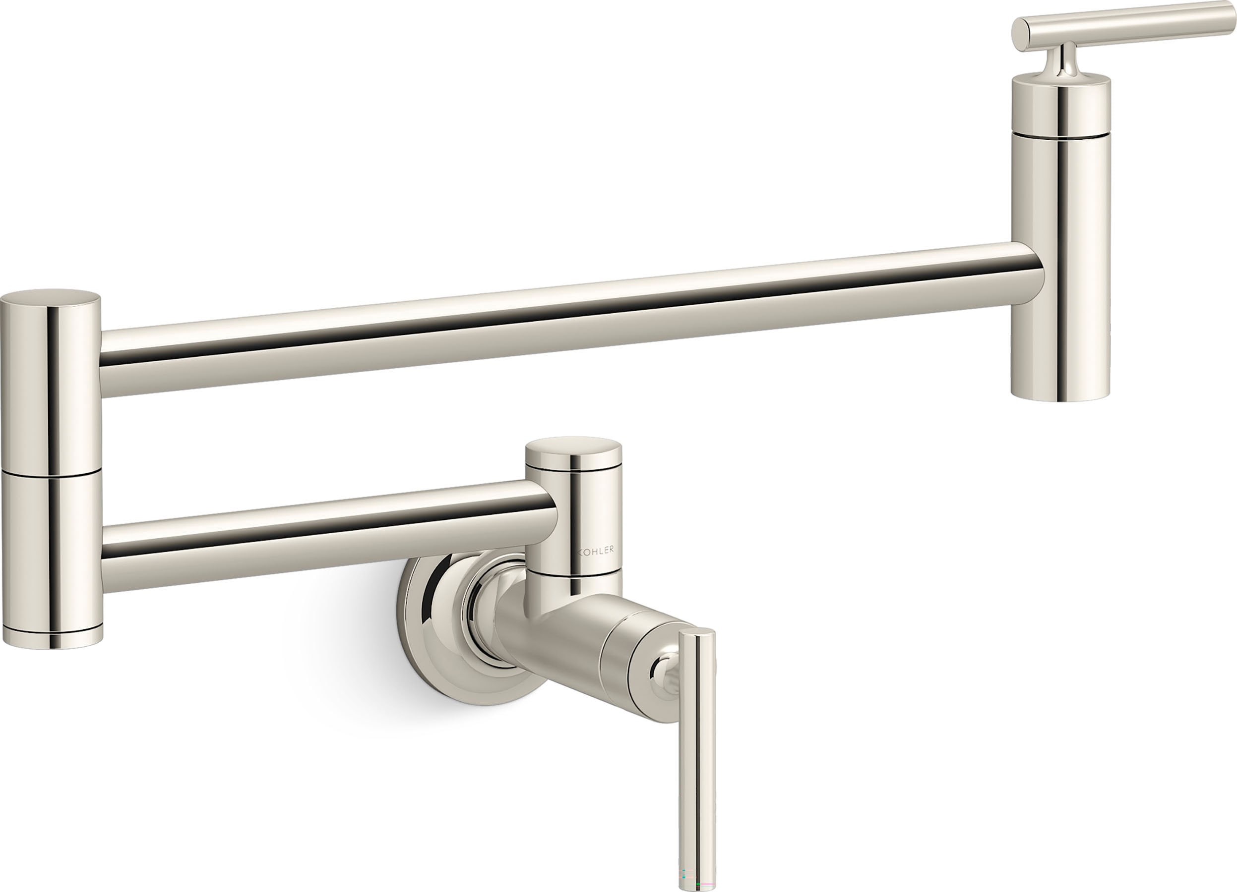 KOHLER 35745-SN Vibrant Polished Nickel Single Handle Wall-mount Pot Filler Kitchen Faucet