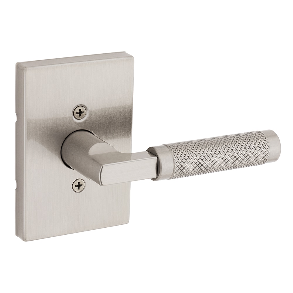 Kwikset Signature Series 97881-051 Prava Knurled Satin Nickel Interior Dummy Door Handle