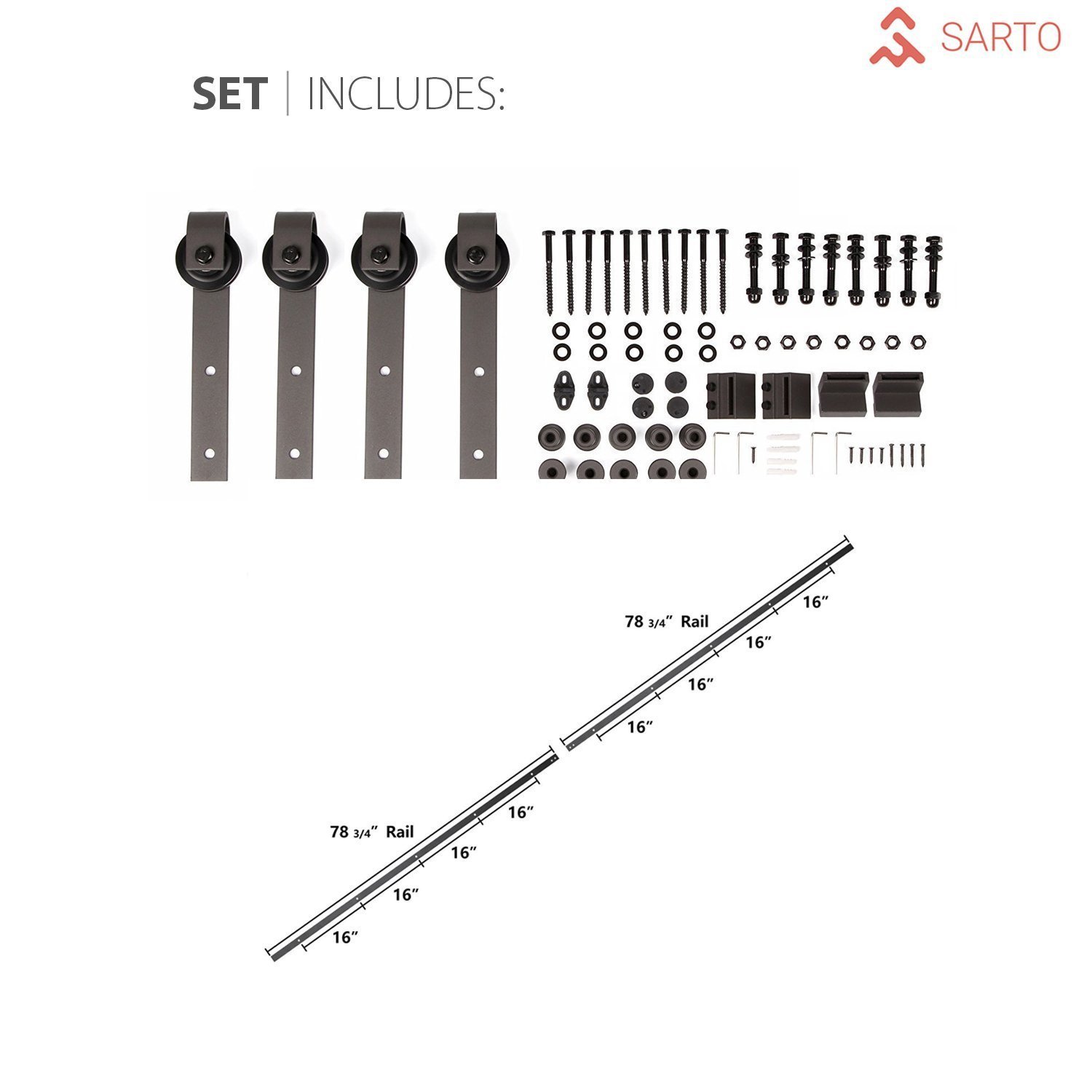 SARTODOORS SETE6900DB-WS-7284 Barn-Doors - View #2