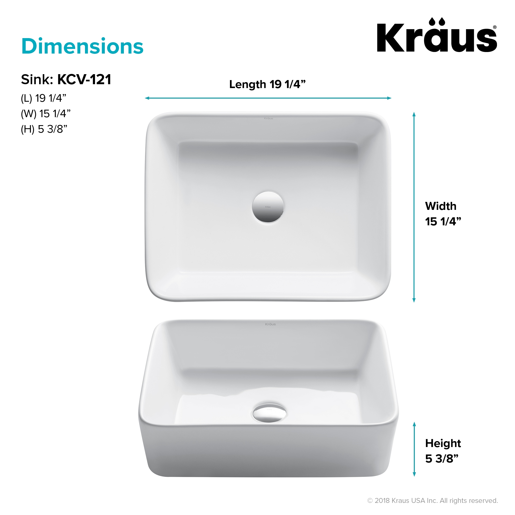 Kraus C-KCV-121-1220SFS Bath-Sink - View #3