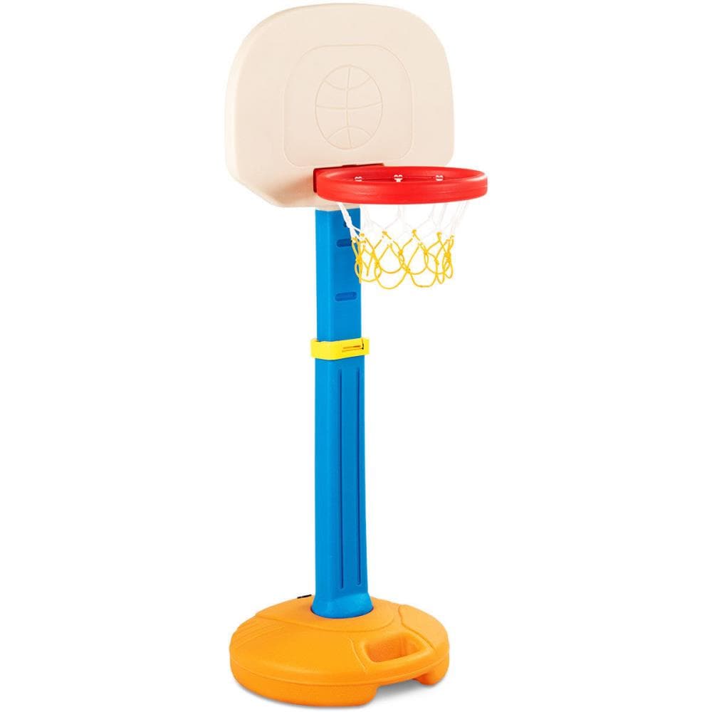 Goplus Costway Blue Portable Indoor Basketball System - Adjustable Height,  Polycarbonate Backboard, Easy Assembly - Maximum Height 63 Inches in the Basketball  Systems department at