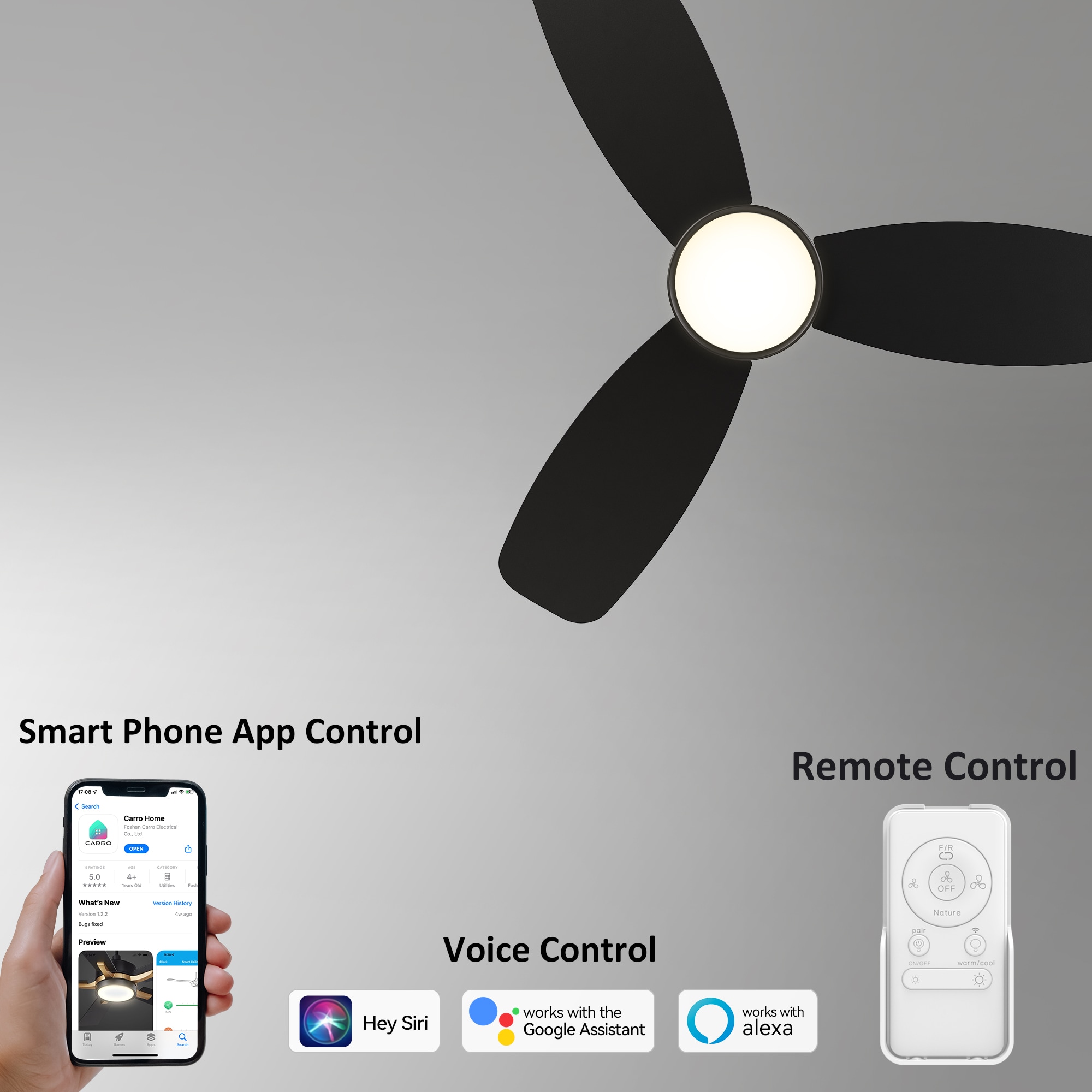 CARRO USA LS483Q5-L12-B2-1-FM Ceiling-Fans - View #3
