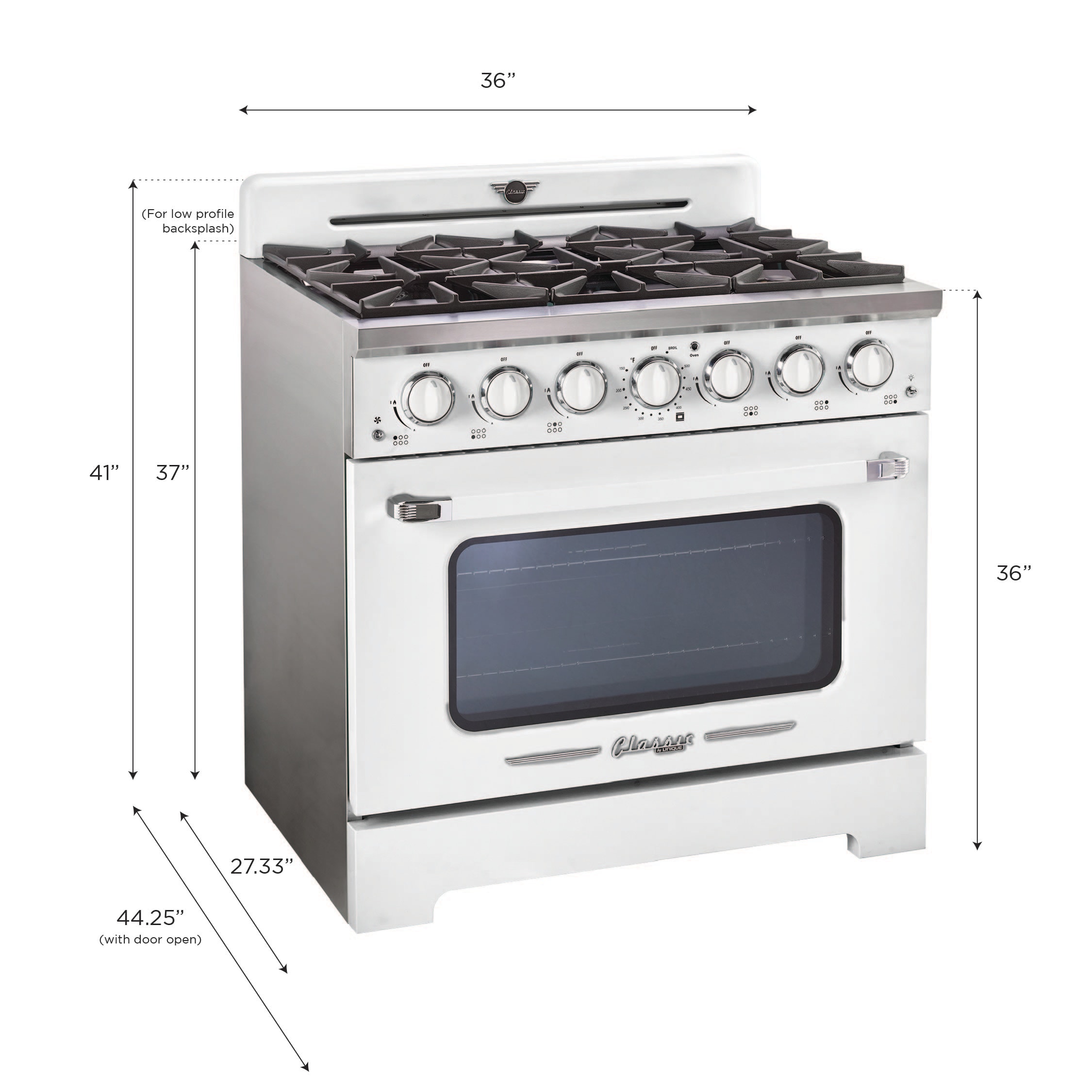 UNIQUE UGP-36CR W Freestanding-Gas-Ranges - View #17