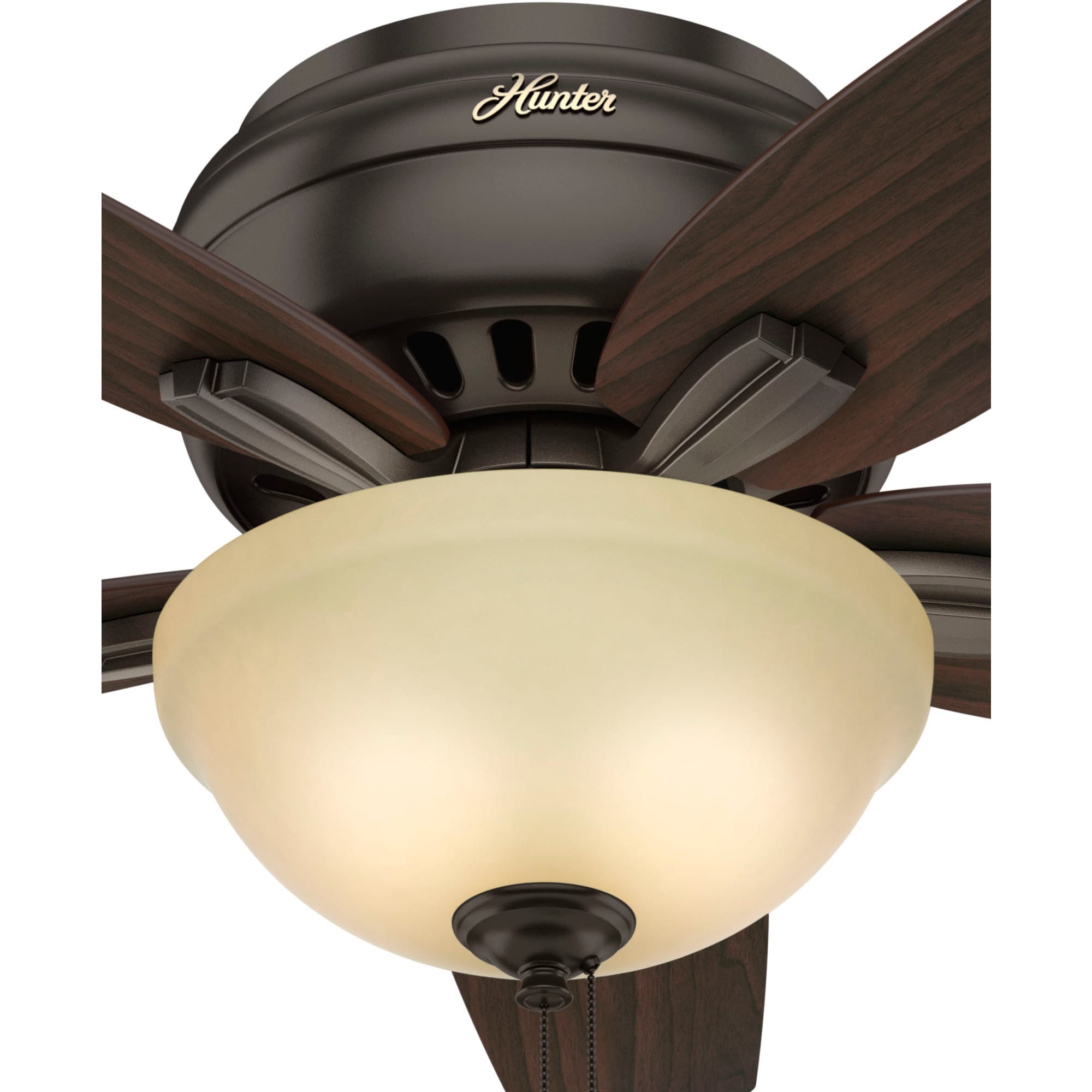 42" Bronze Low Profile Ceiling Fan with LED Light and Remote