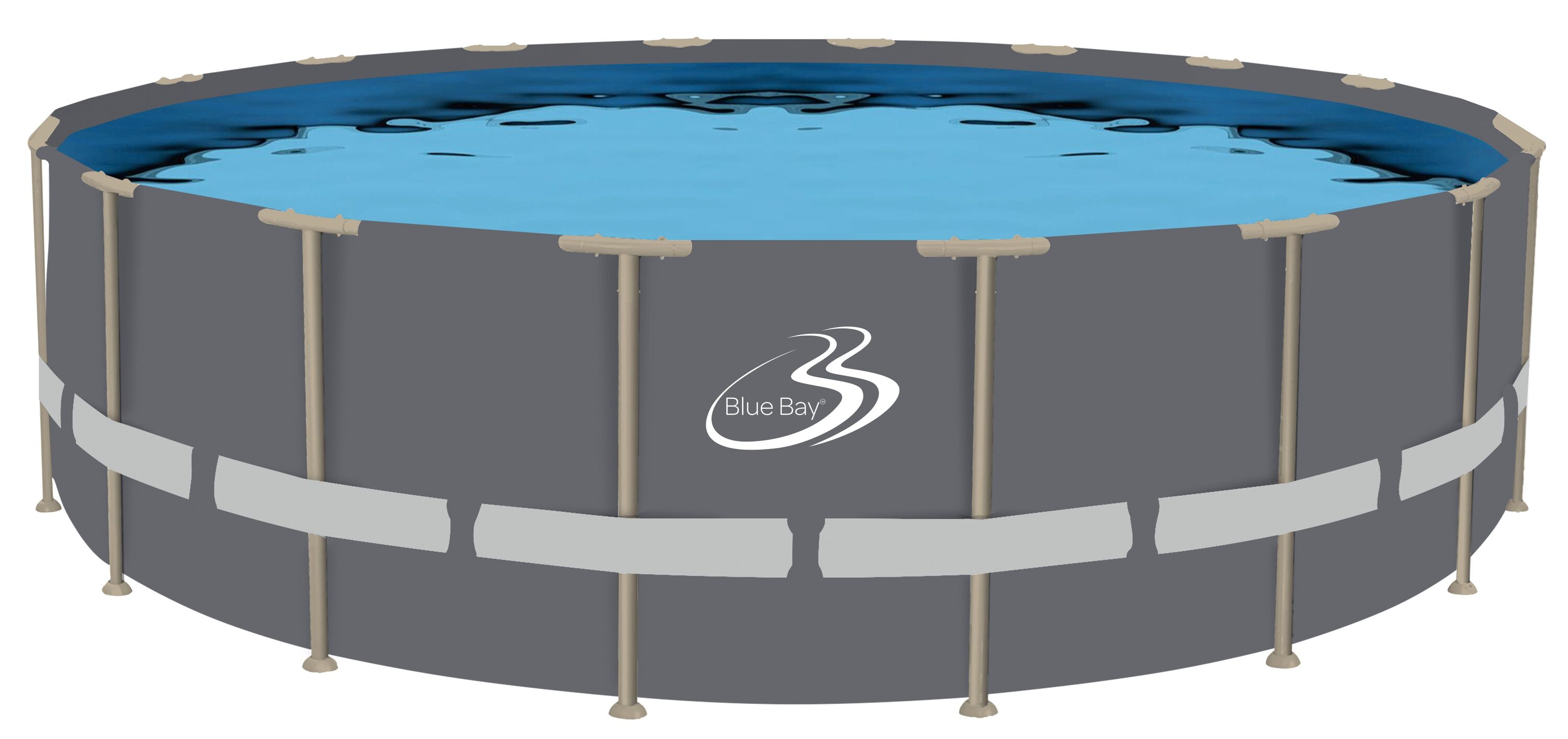 Sunneday 380018T Oasis 18-Feet x 18-Feet x 52-Inches Metal frame Round Above-Ground Pool with Filter Pump with Pool Cover with Ladder