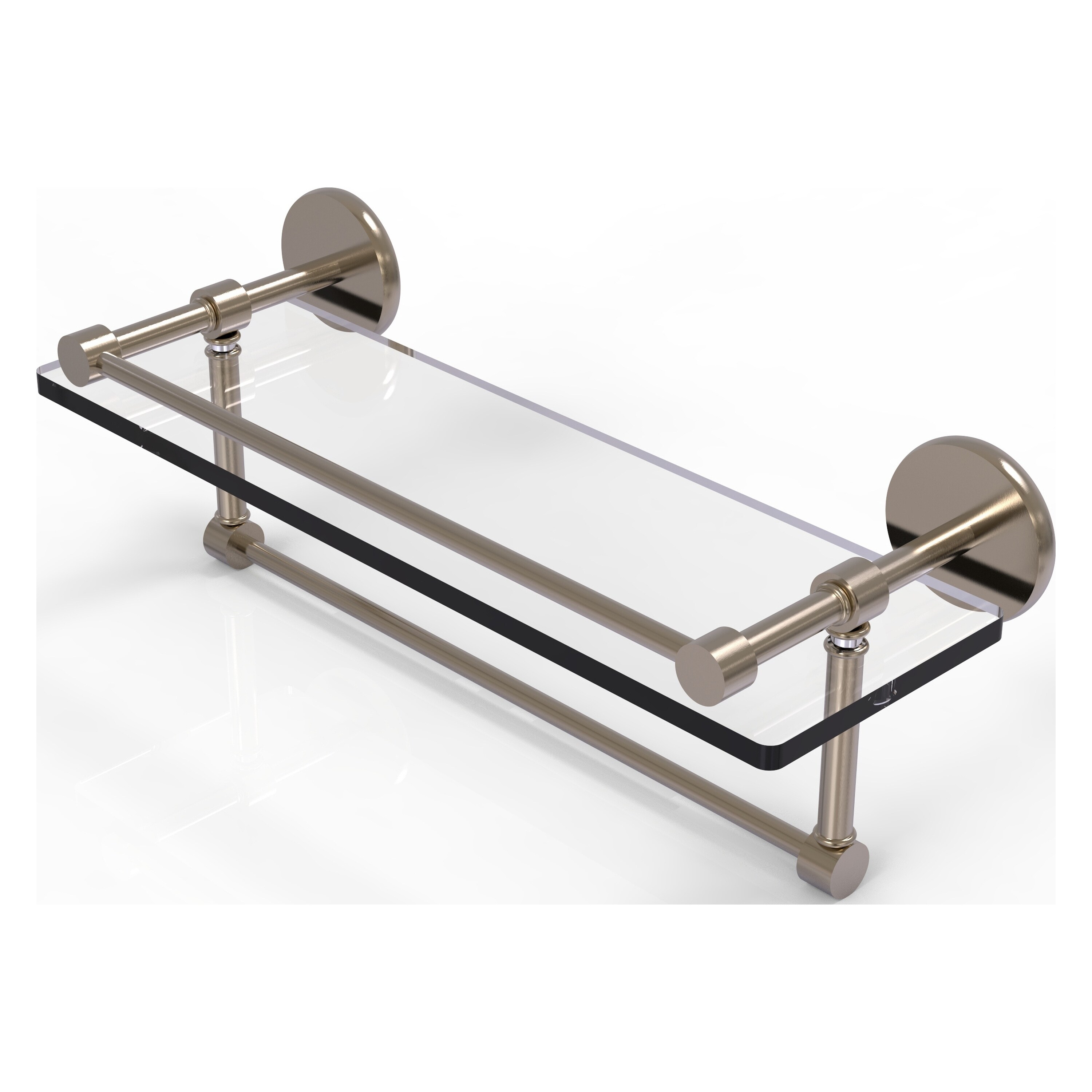 Allied Brass P1000-1TB/16-GAL-PEW Prestige Skyline Antique Pewter Wall mount Bathroom Shelf ( 16-in x 5-in x 5-in )