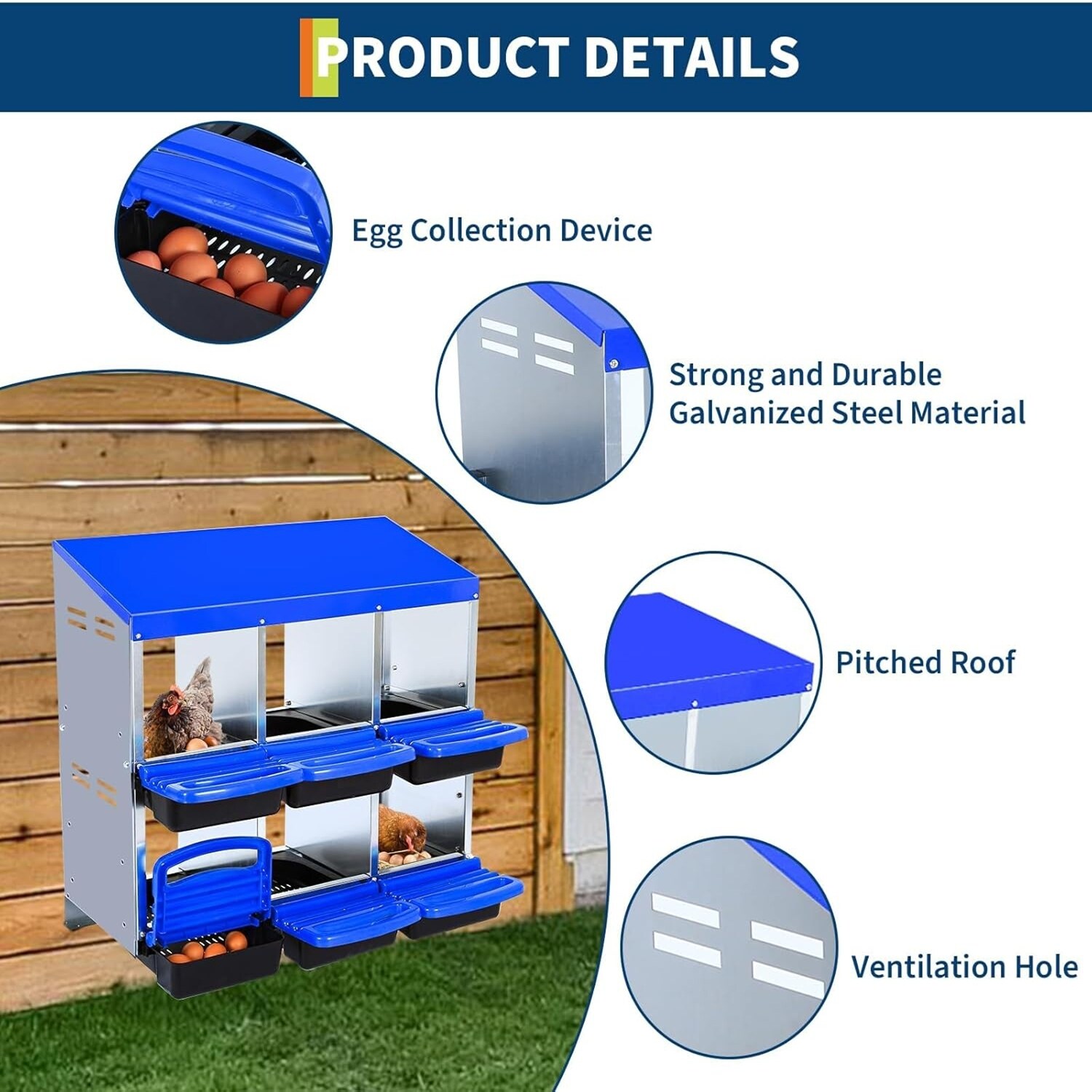 GarveeLife LMYJW-5790 Chicken-Coops-Rabbit-Hutches - View #3