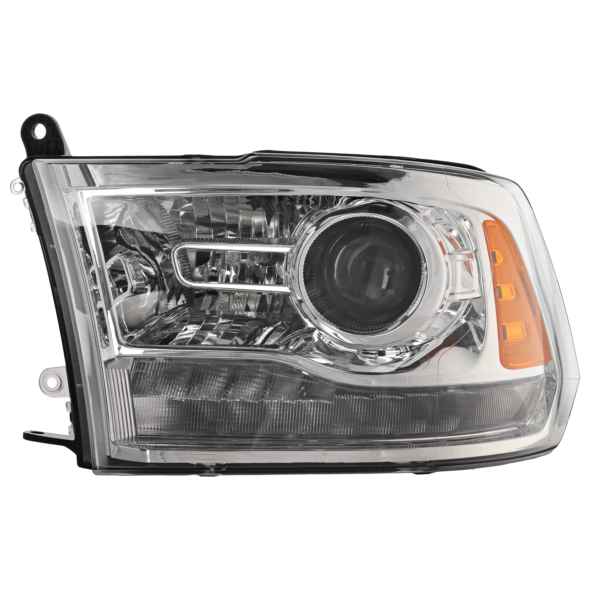 Garage-Pro JCWREPD100168GP Headlight Assembly Driver Left Side Lh Compatible with 2013-2015 Ram 1500- 2500- 3500- Projector Type- Chrome Insert- with Bulb(s)