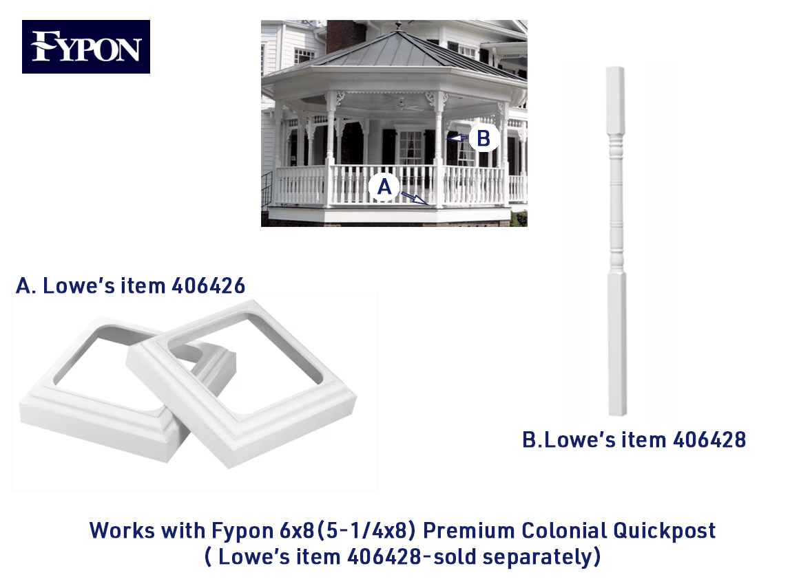 Fypon 805006PWTK Column-Cap-Base-Kits - View #3