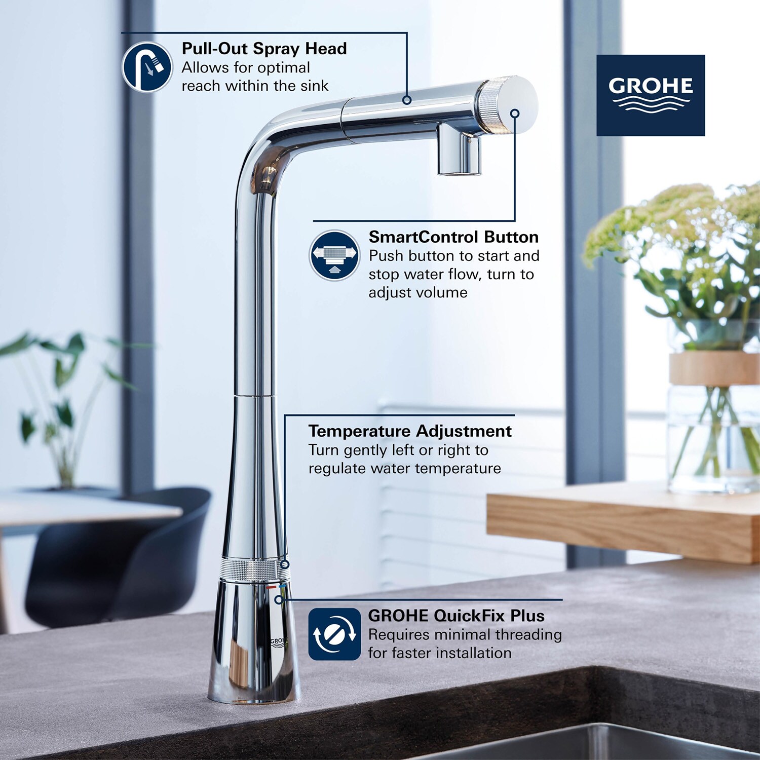 GROHE 31616DC0 Kitchen-Faucets - View #5