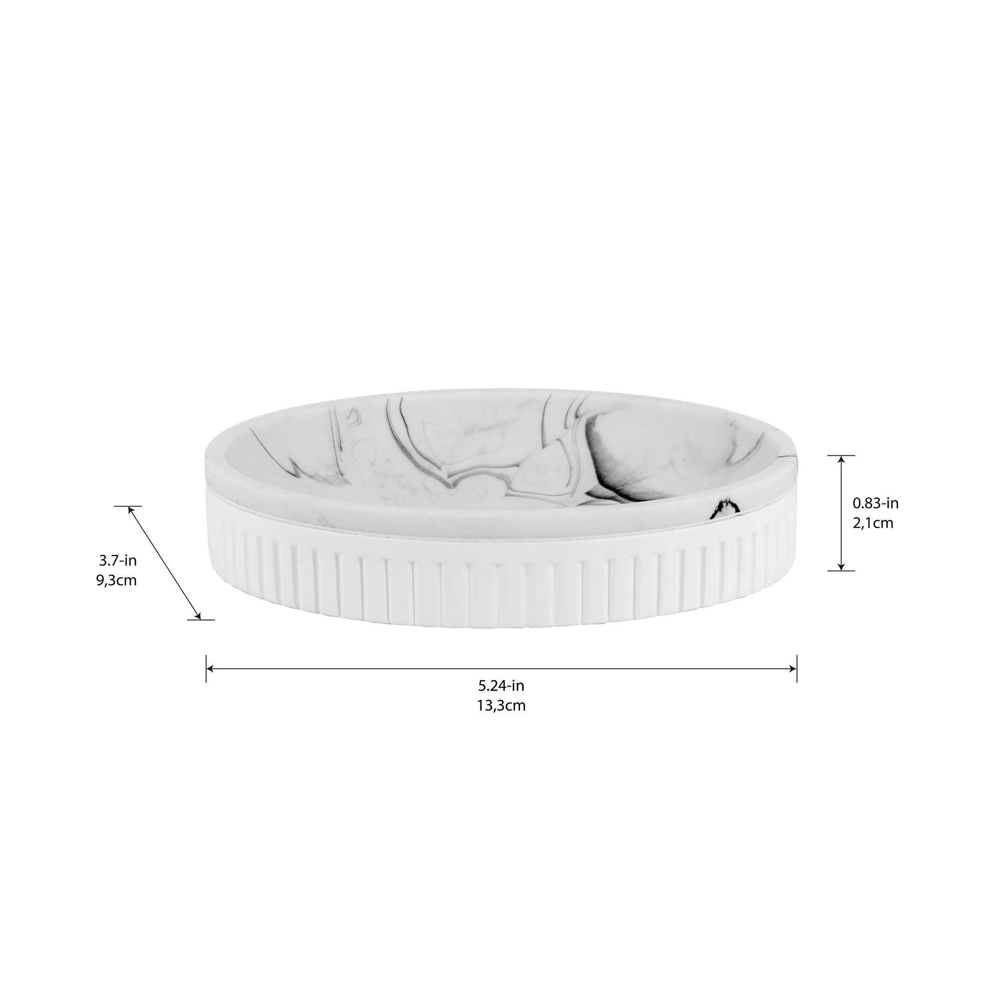 allen + roth White Marble Resin Soap Dish in the Soap Dishes department ...