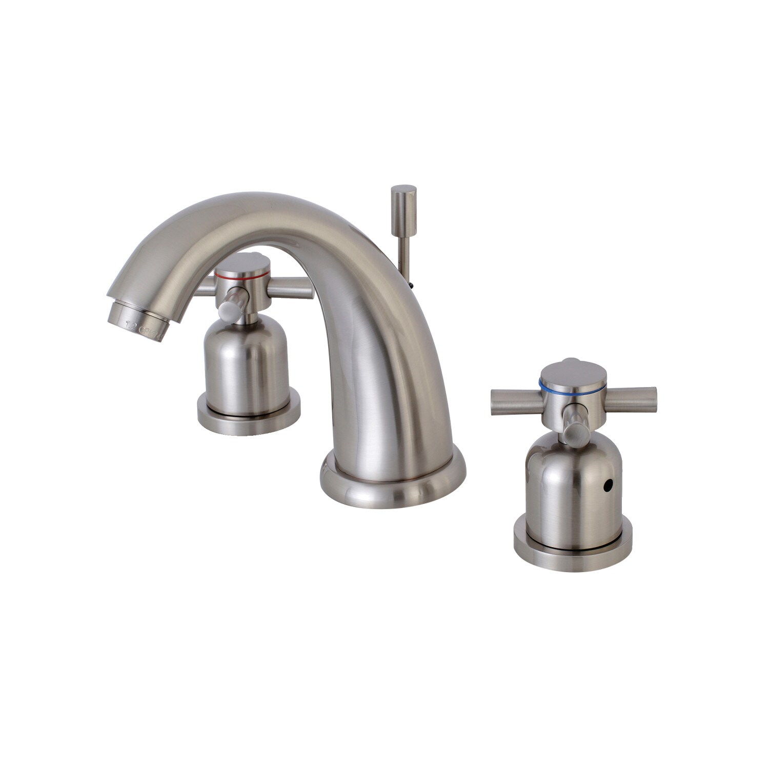 Kingston Brass Concord Brushed Nickel 2-handle Widespread High-arc ...