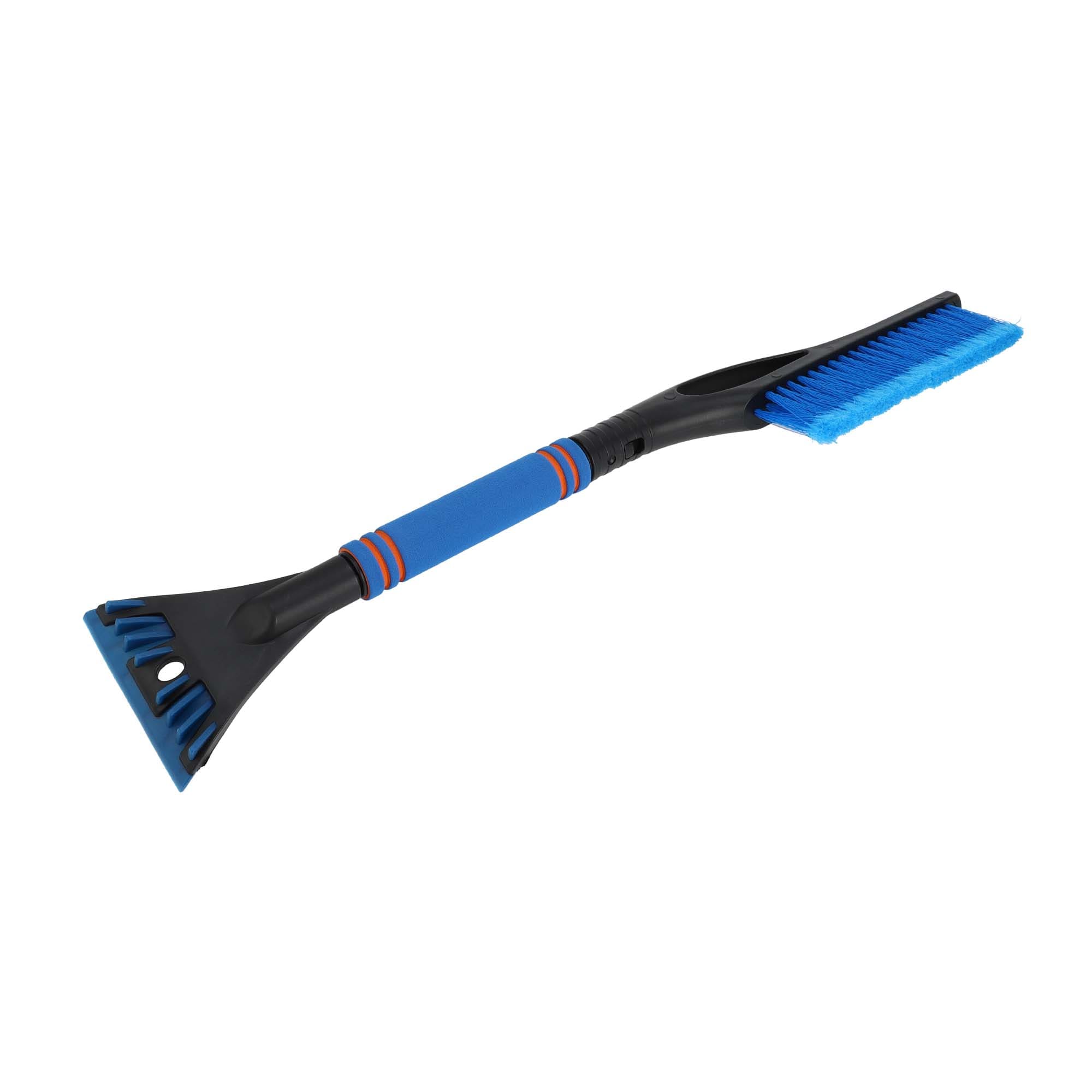 Unique Bargains 1pc 60x11cm Universal Car Ice Scraper Brush with Broom - SUV Snow Frost Remover for Car Truck RV Windscreen Side Window Anti Crash - Plastic Blue Snow Shoveling Defrost Clearing
