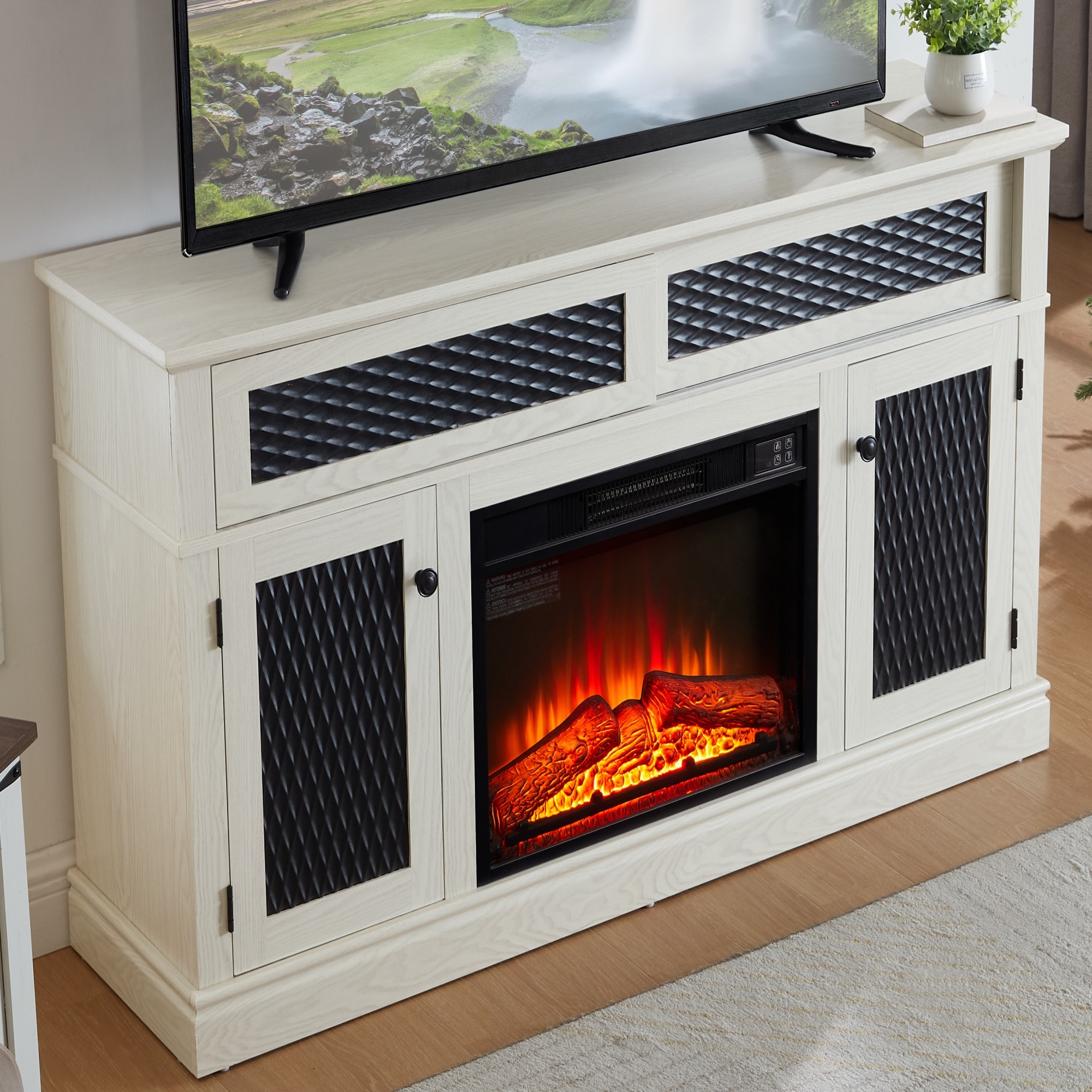 Clihome BL-JHGM223-WH Electric-Fireplaces - View #6