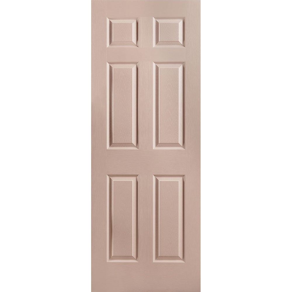 Masonite 1316623 Traditional 30-in x 80-in Sandpiper 6-panel Textured Hollow core Prefinished Molded composite Slab Door