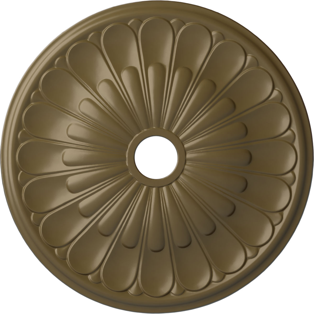 Ekena Millwork CM26ELMMF Elsinore 26.75-in W x 26.75-in L Painted Mississippi Mud Polyurethane Whole Ceiling Medallion
