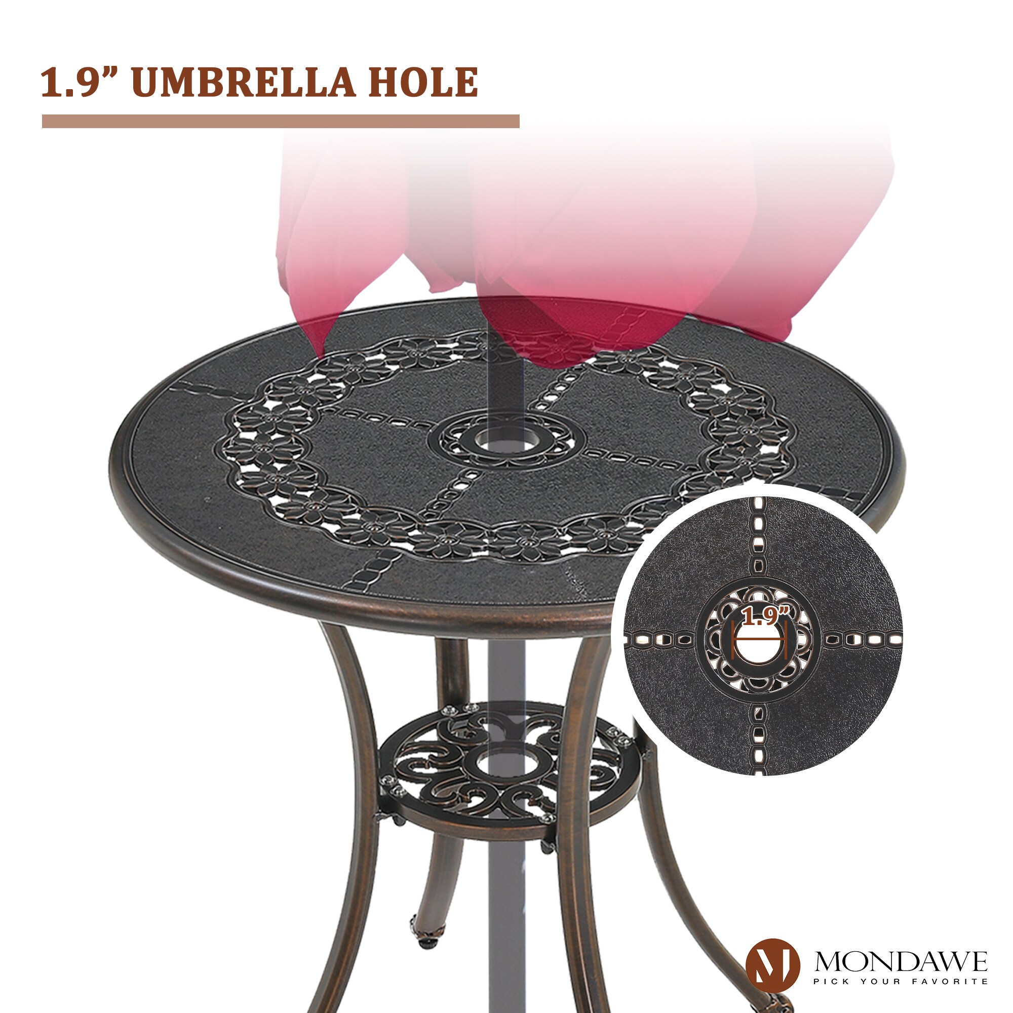 Mondawe MO6188C-BR Patio-Tables - View #5