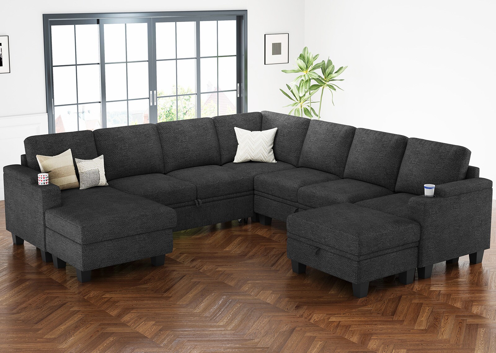 Belffin BF098-ABCDEGI-DGRAY futons - View #5
