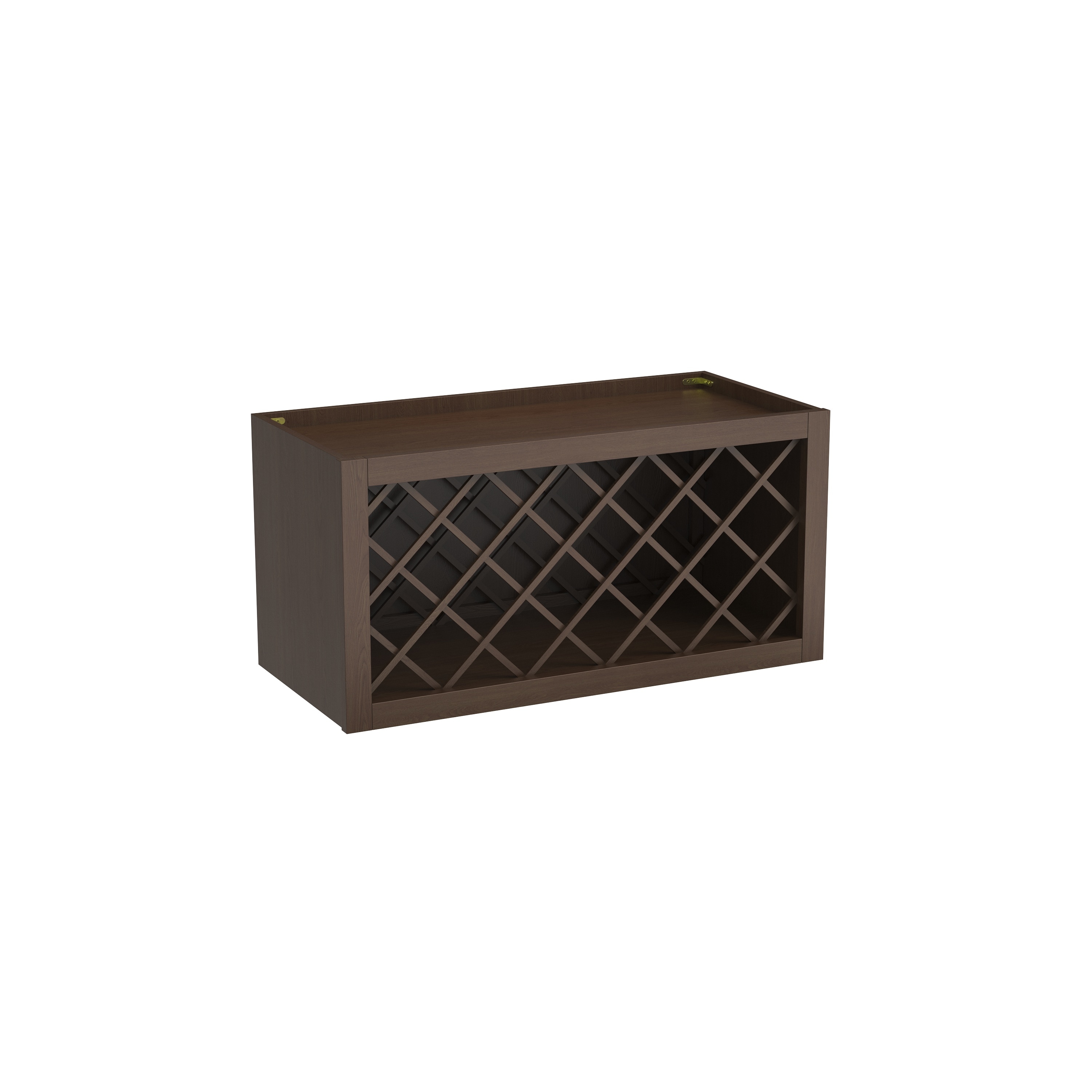 CASAINC 30 in. W x 13.5 in. D x 15 in. H Open Wall Wine Rack in Truffle Brown for Kitchen Storage