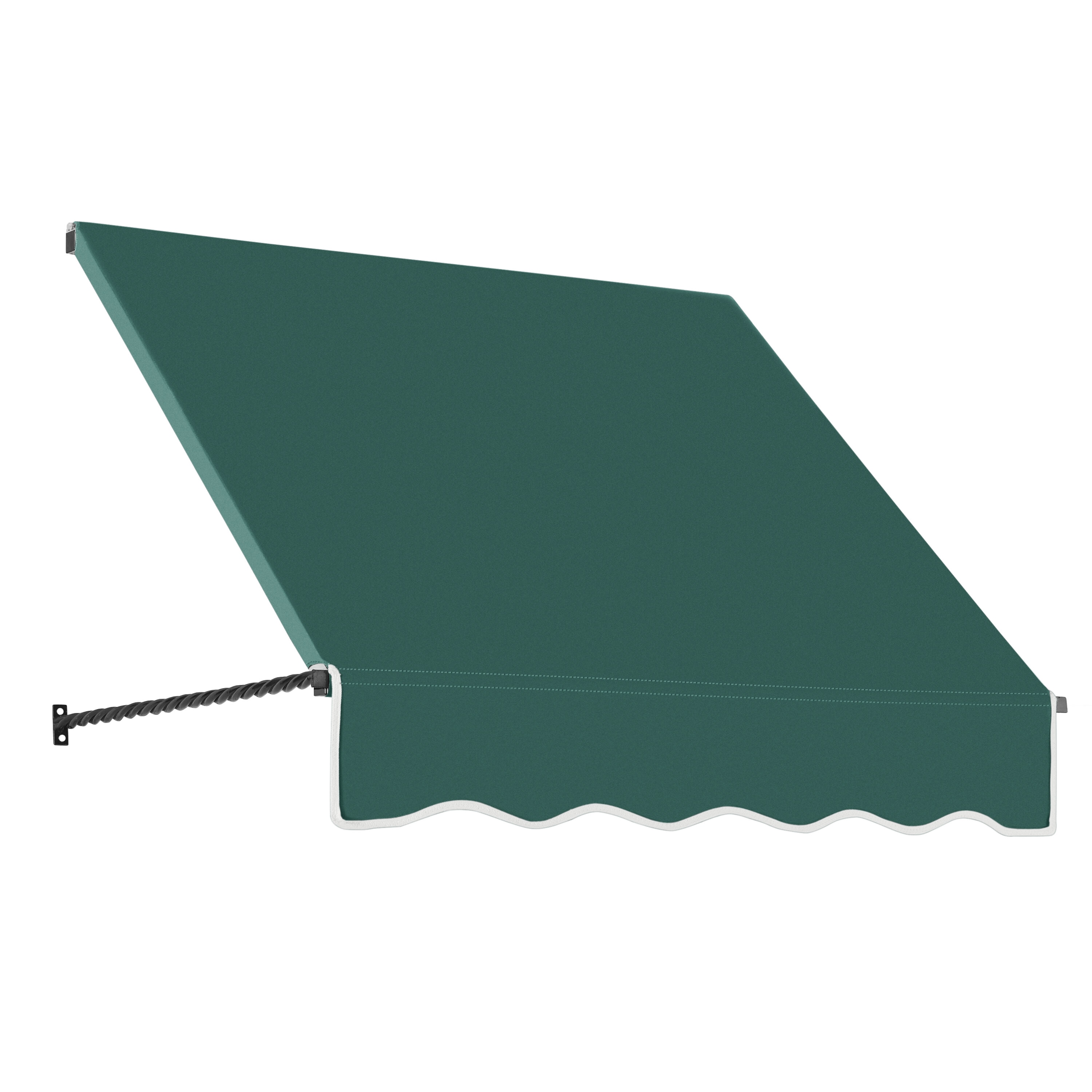 Awntech SANT22-L-4F Santa Fe 52.5-in Wide x 24-in Projection x 31-in Height Fabric Forest Solid Fixed Window/Door Awning
