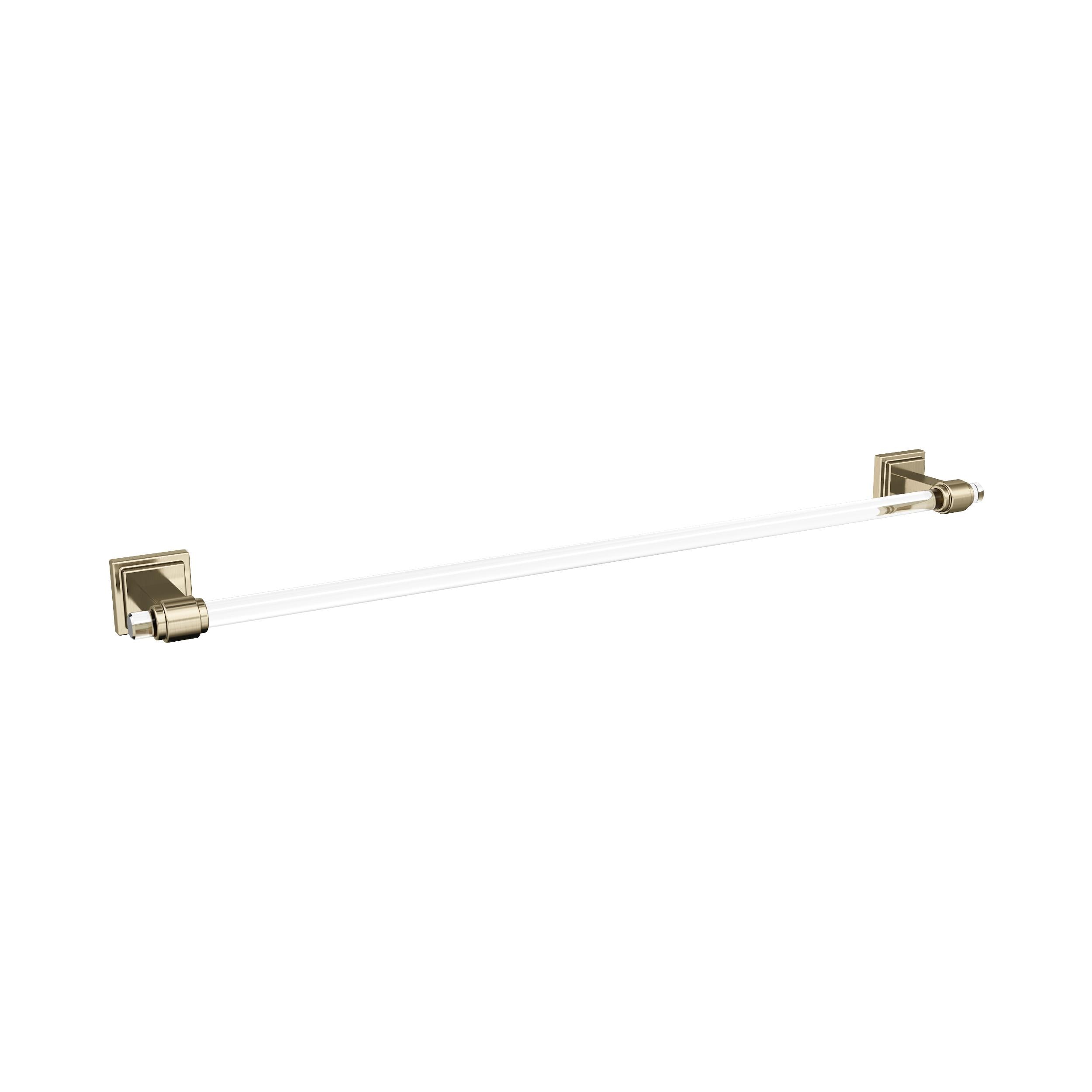 Amerock BH36064CBBZ Glacio 24-in Clear/Golden Champagne Wall mount Single Towel Bar
