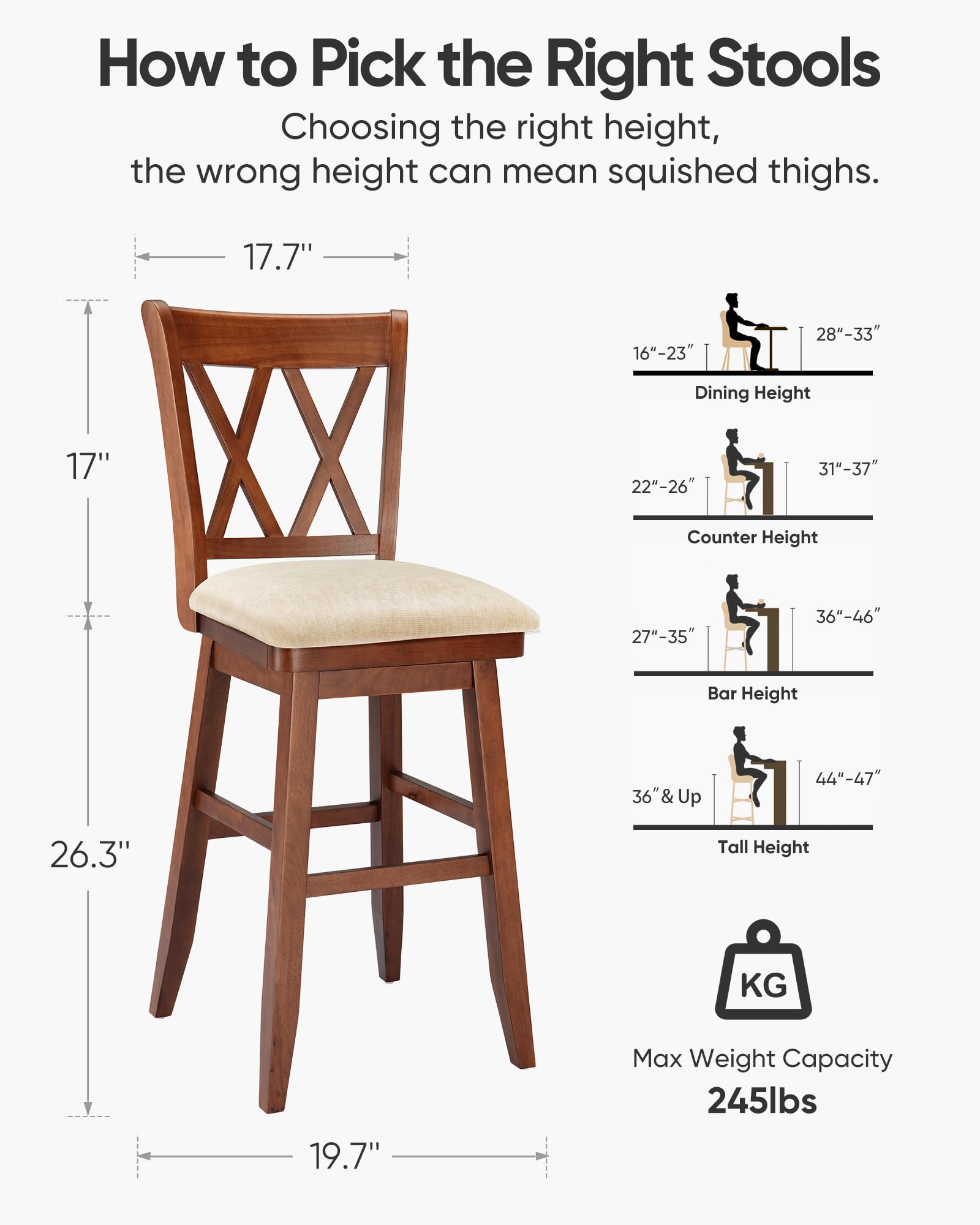 LTMATE LSA0034-BR26 stools - View #2