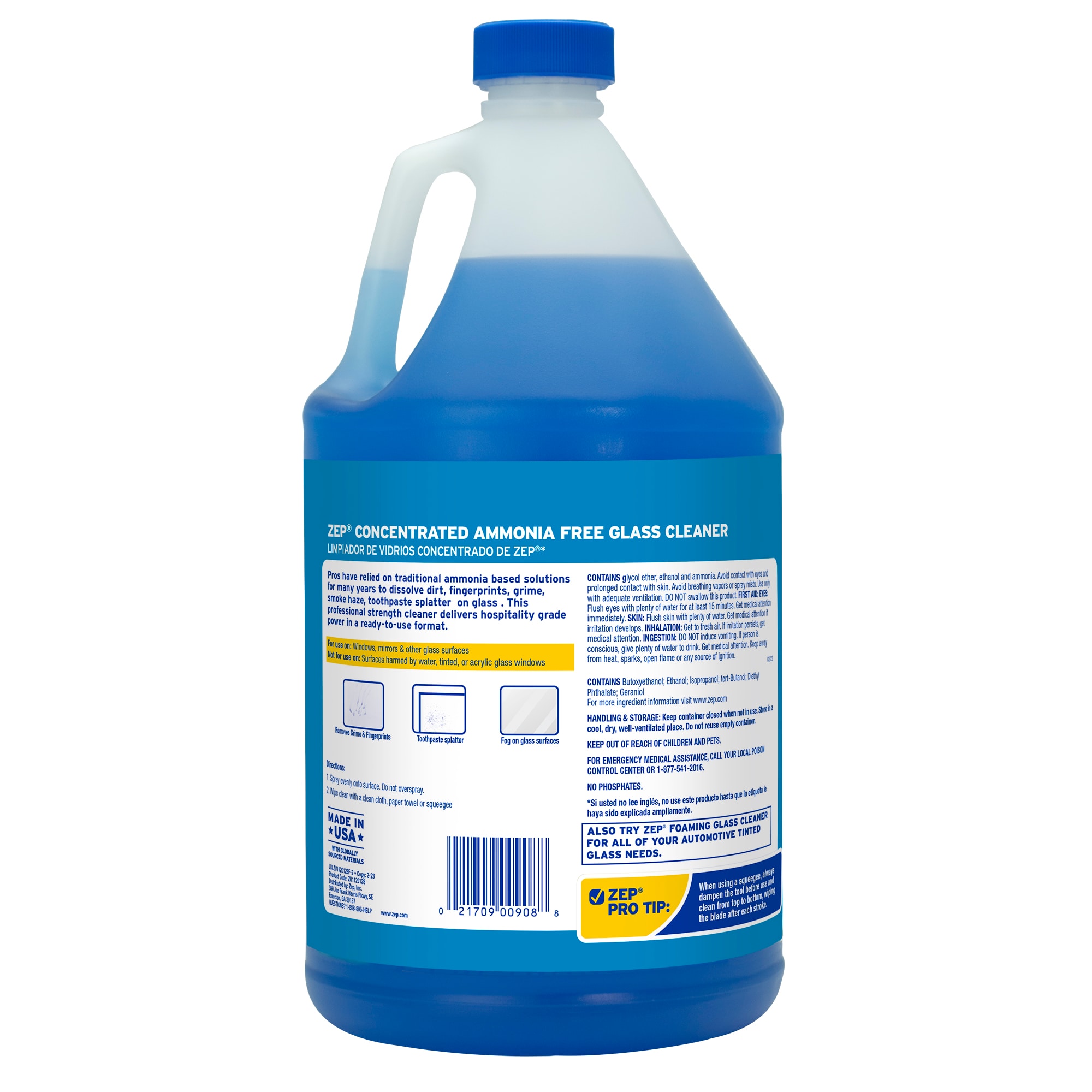 Glass Cleaner, 33.8 oz Spray Bottle - Zerbee