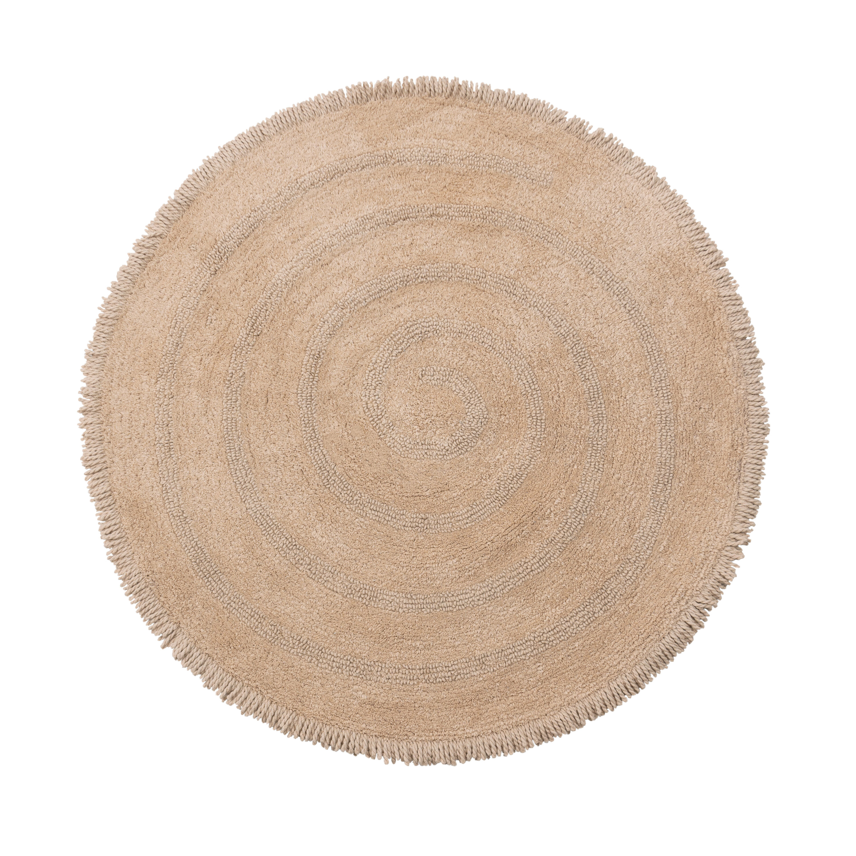 MH LONDON MH-BR-1103 Windsor 30-Inches x 30-Inches Beige Cotton Bath rug
