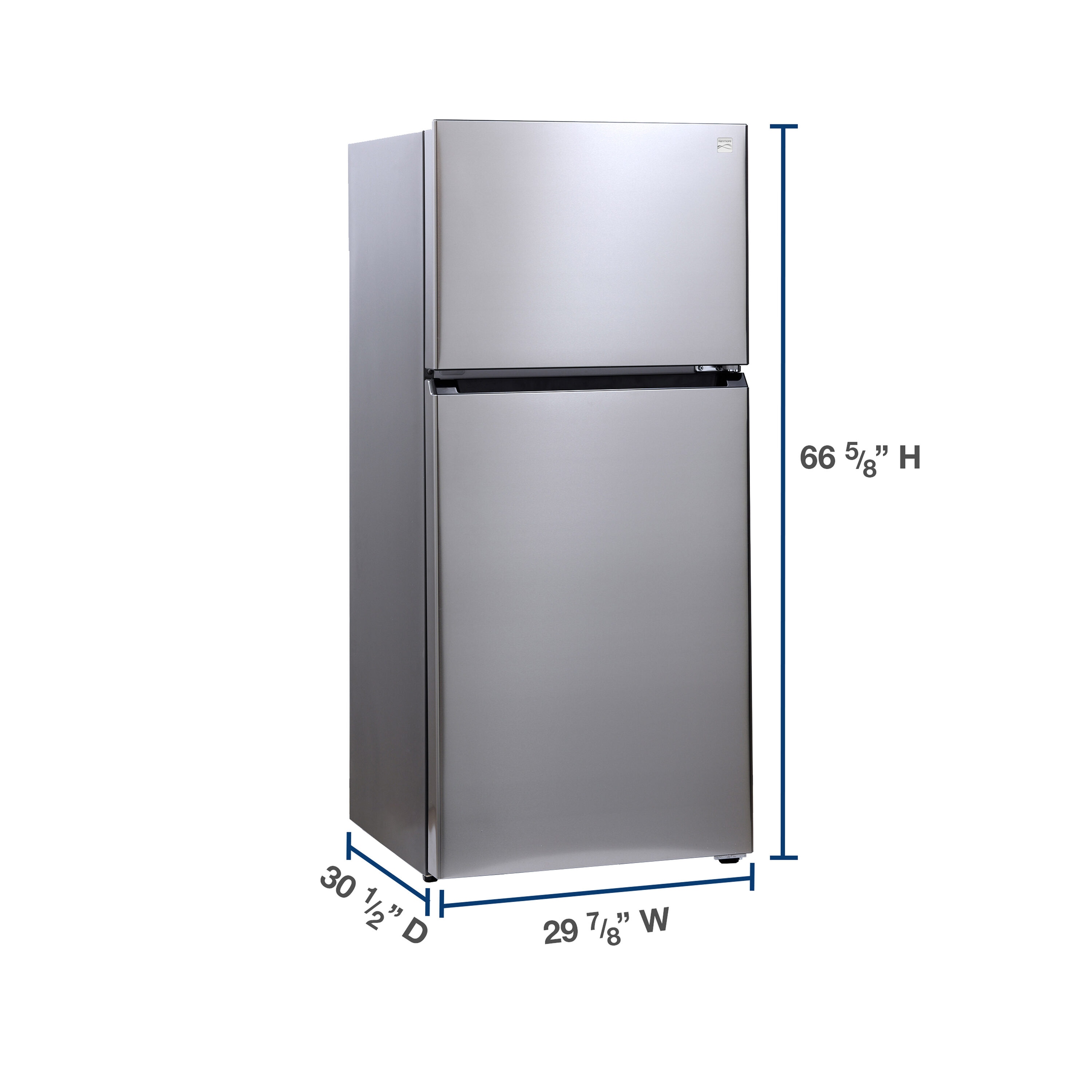 kenmore 68033 23.8 cu ft top freezer refrigerator stainless steel