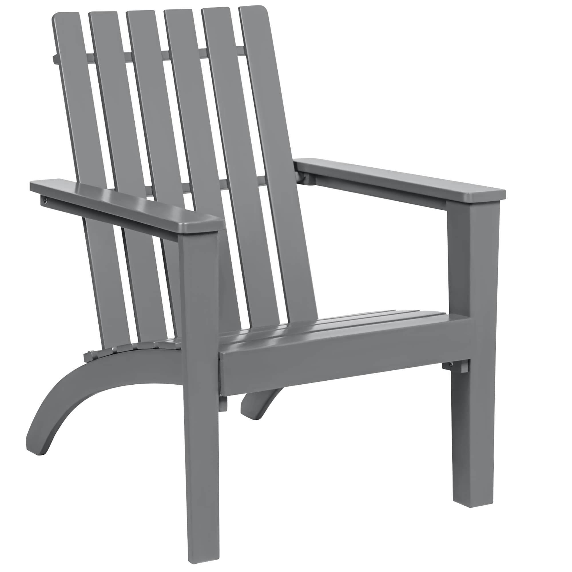 Goplus Stationary Adirondack Chair with Solid Seat in the Patio