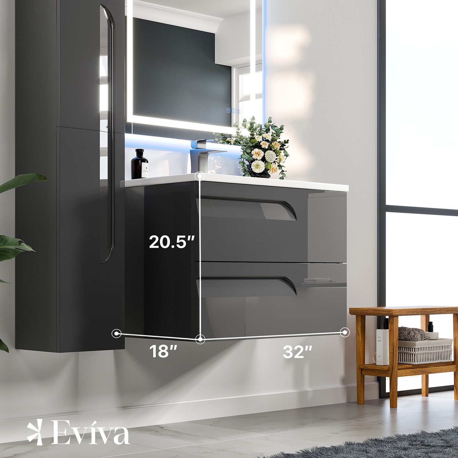 Eviva EVVN23-32GR-WMN Bath-Vanity-Combo - View #2