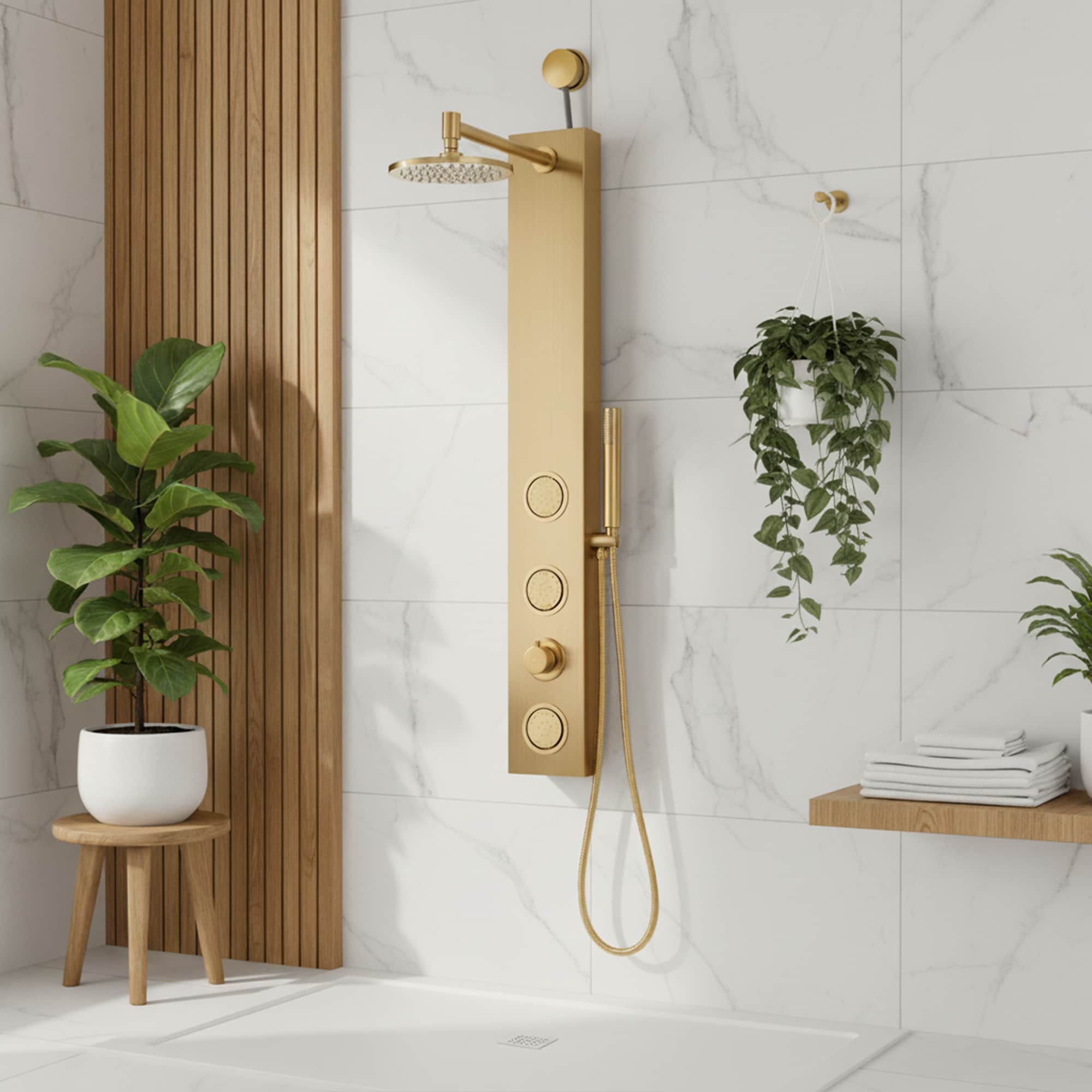 ANZZI SP-AZ080BG Showerhead-Bar-Panels - View #2