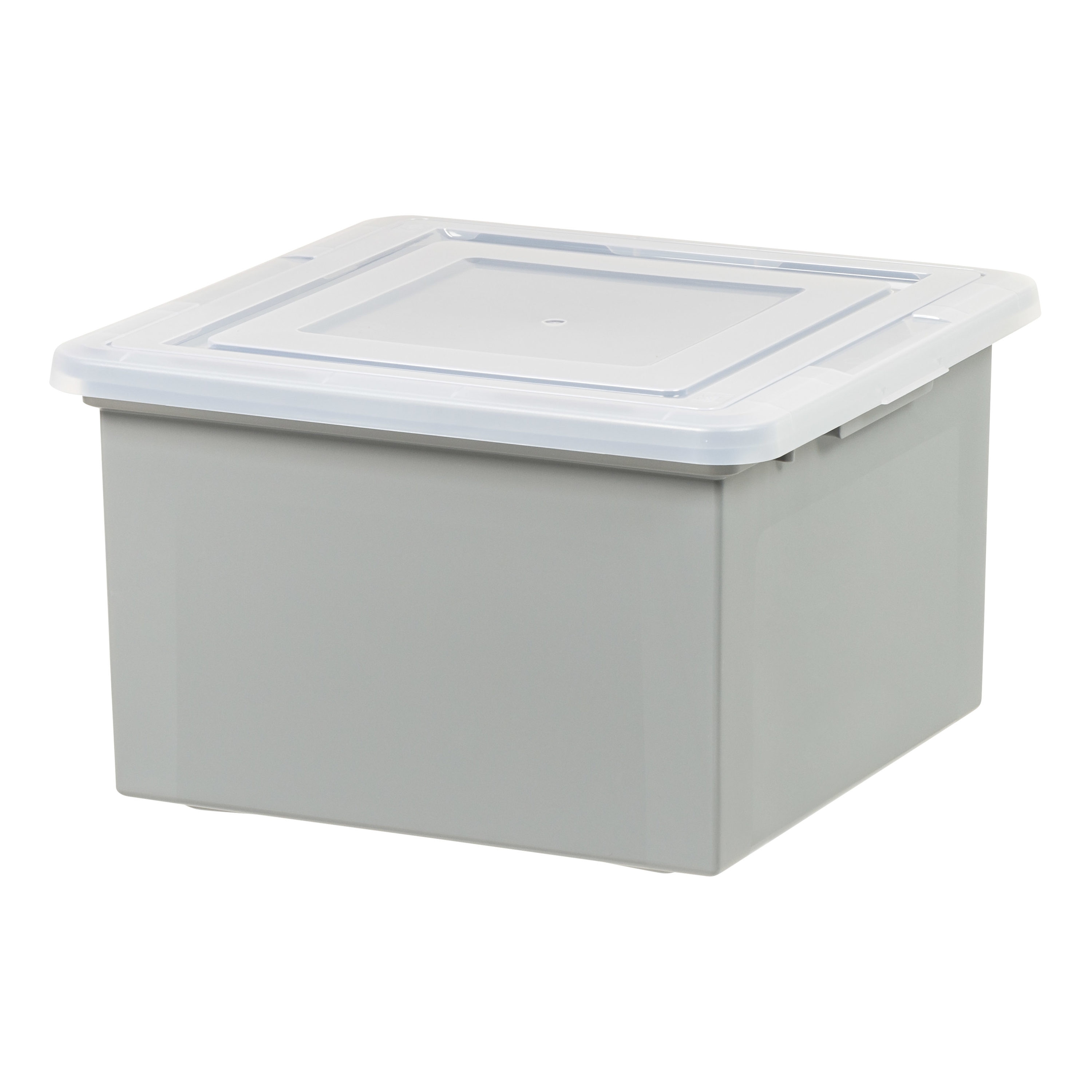 IRIS 3-Pack Snap Tight File Box Large 8.7-Gallons (35-Quart) Gray Tote with  Standard Snap Lid in the Plastic Storage Containers department at