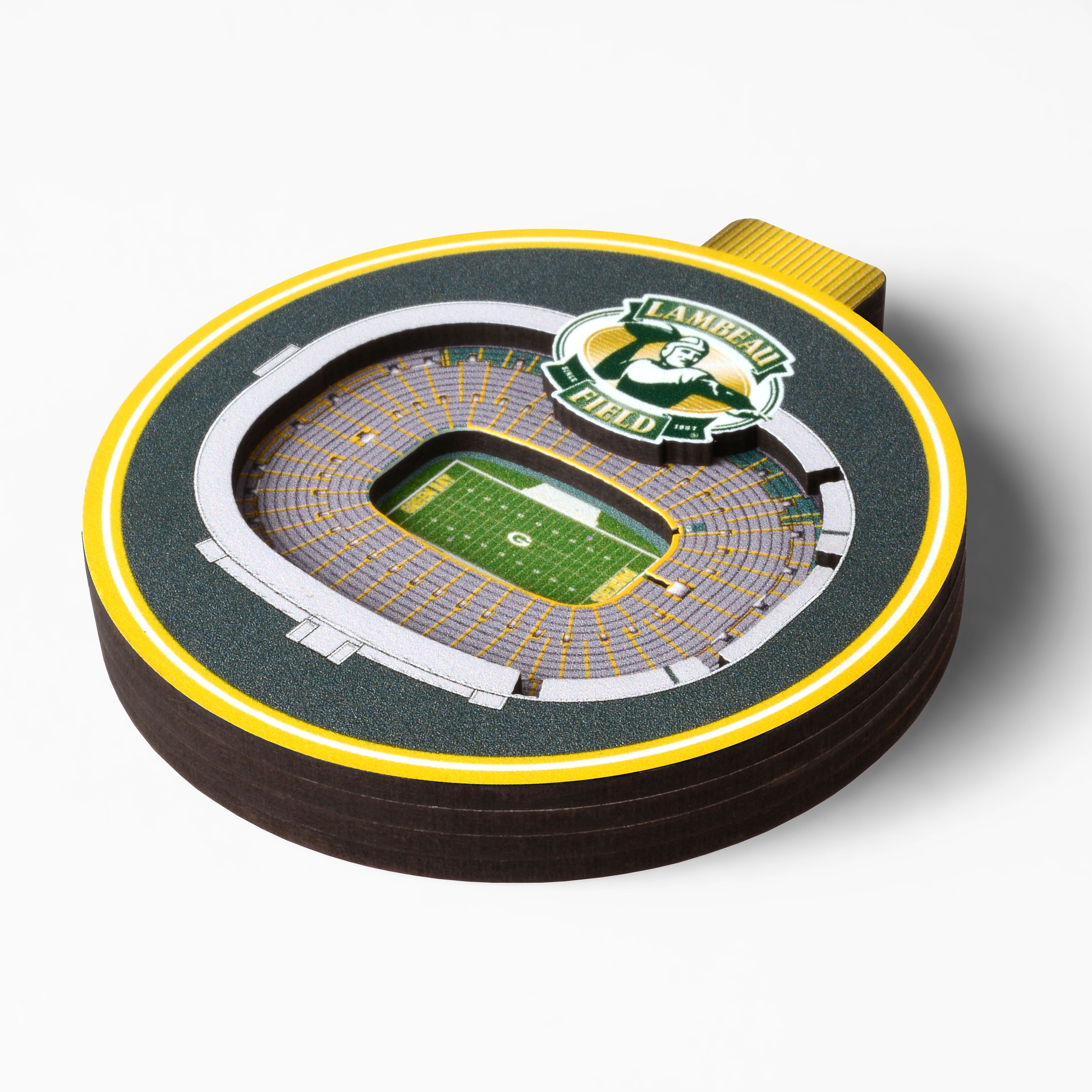 Fan Design Green Bay Packers Stadium 3D View Area Rug